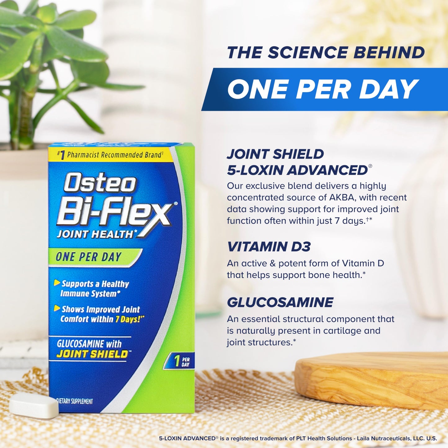 Osteo Bi-Flex One Per Day Vitamin D Supplement Tablet, 60 Tablets