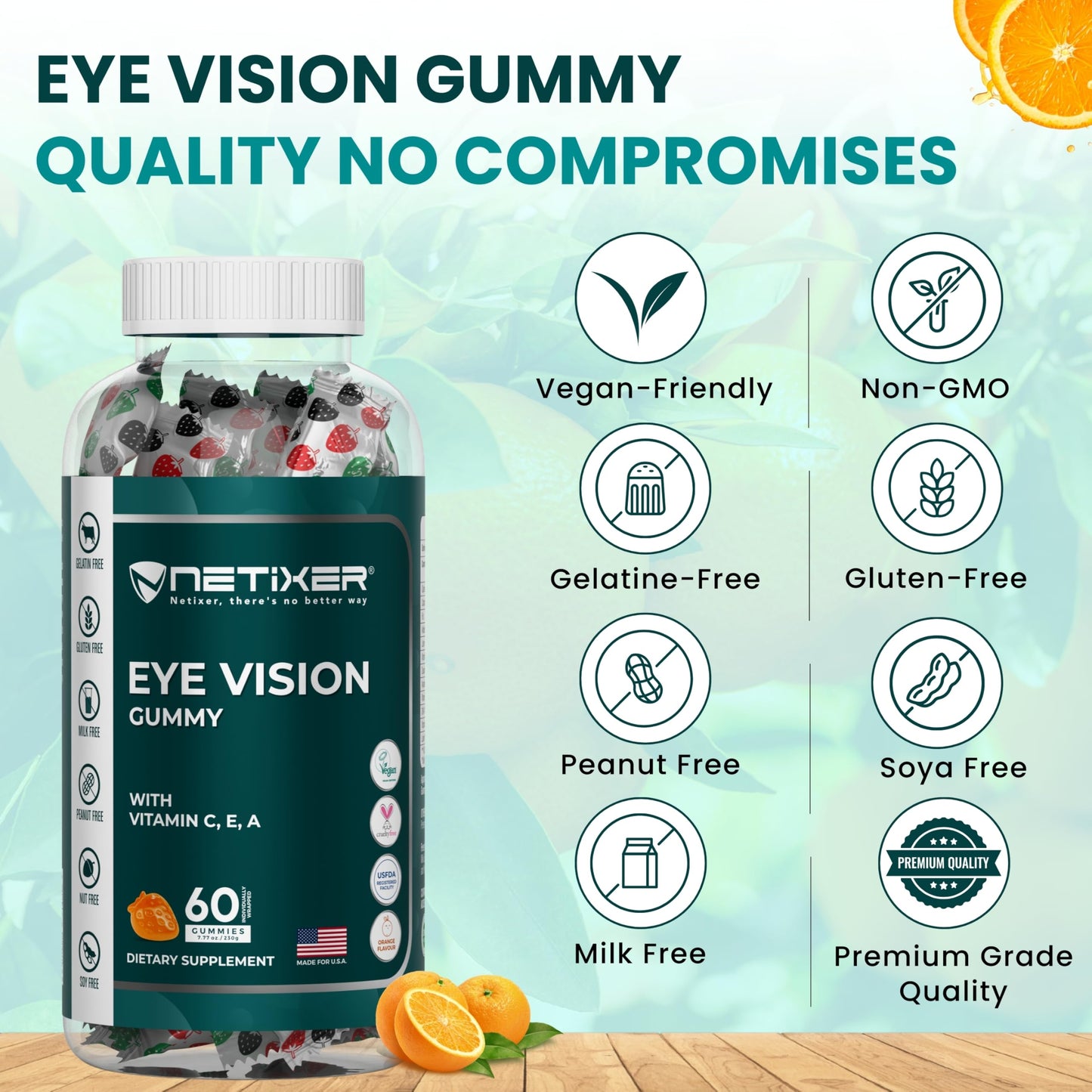 nETiXER Eye Vision Gummies 60 Gummies