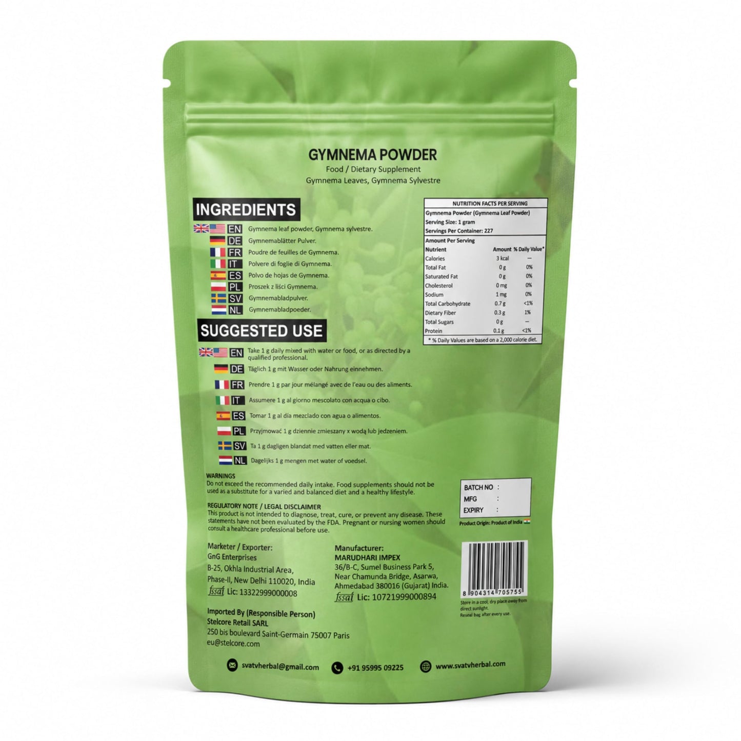 SVATV Gymnema Powder, 8 oz