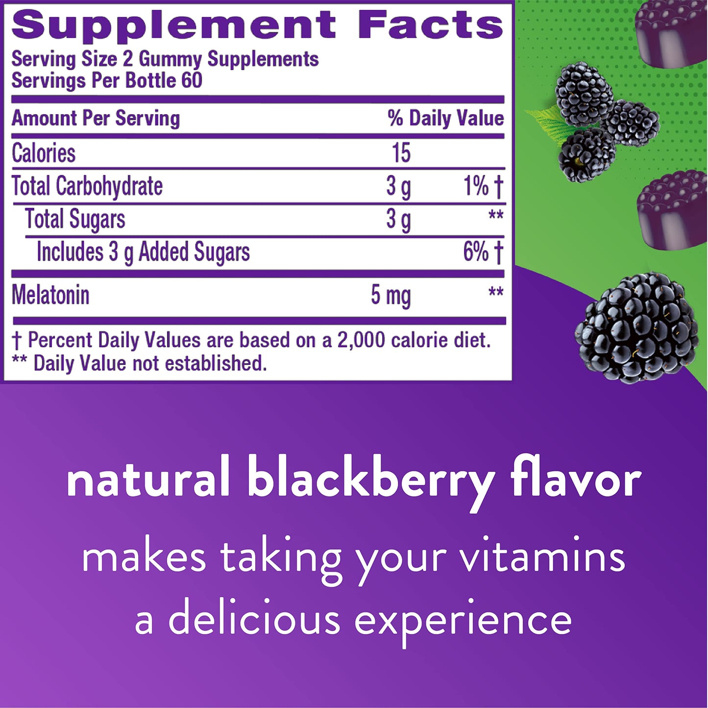 Vitafusion Melatonin & Vitamin D3 Gummies, 150 ct