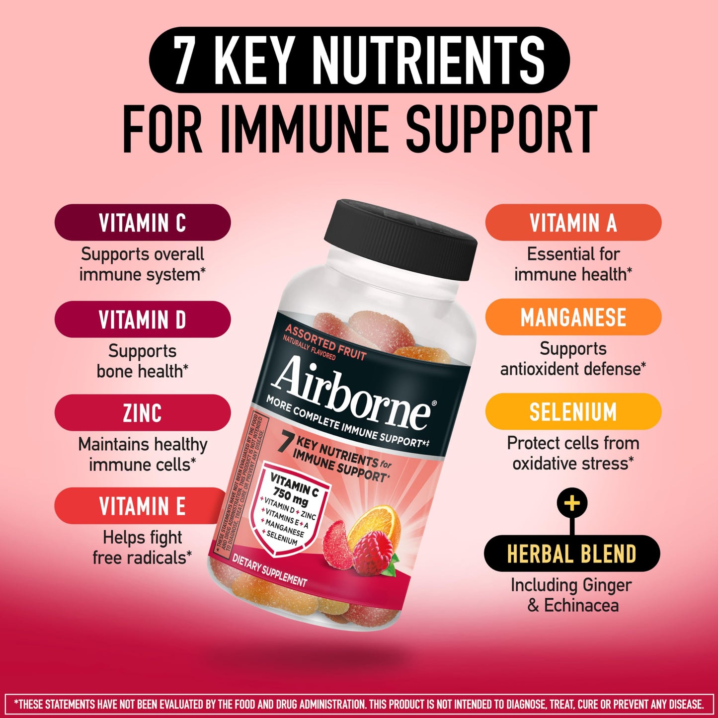 Airborne Immune Support Gummies 63 Count