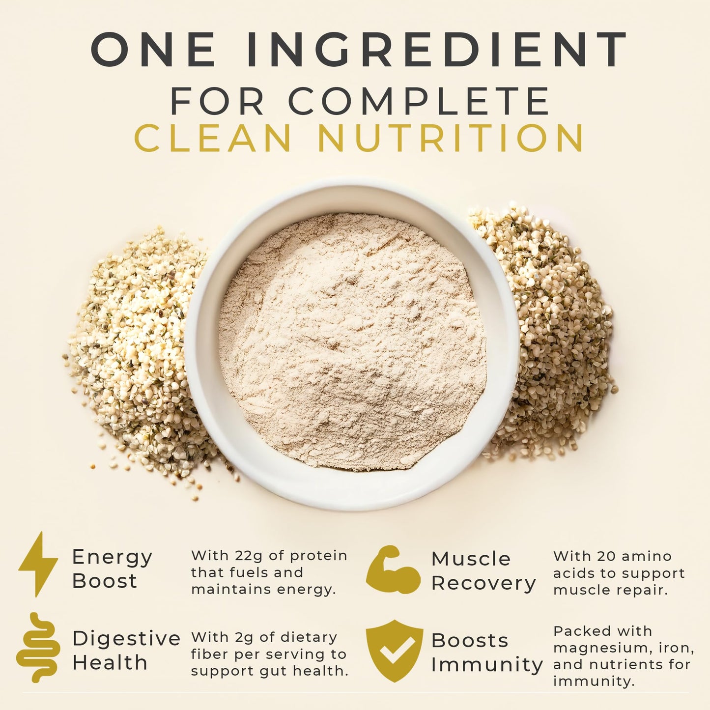 TUPAXA USDA Organic Hemp Protein Powder, Unflavored, 32 Servings