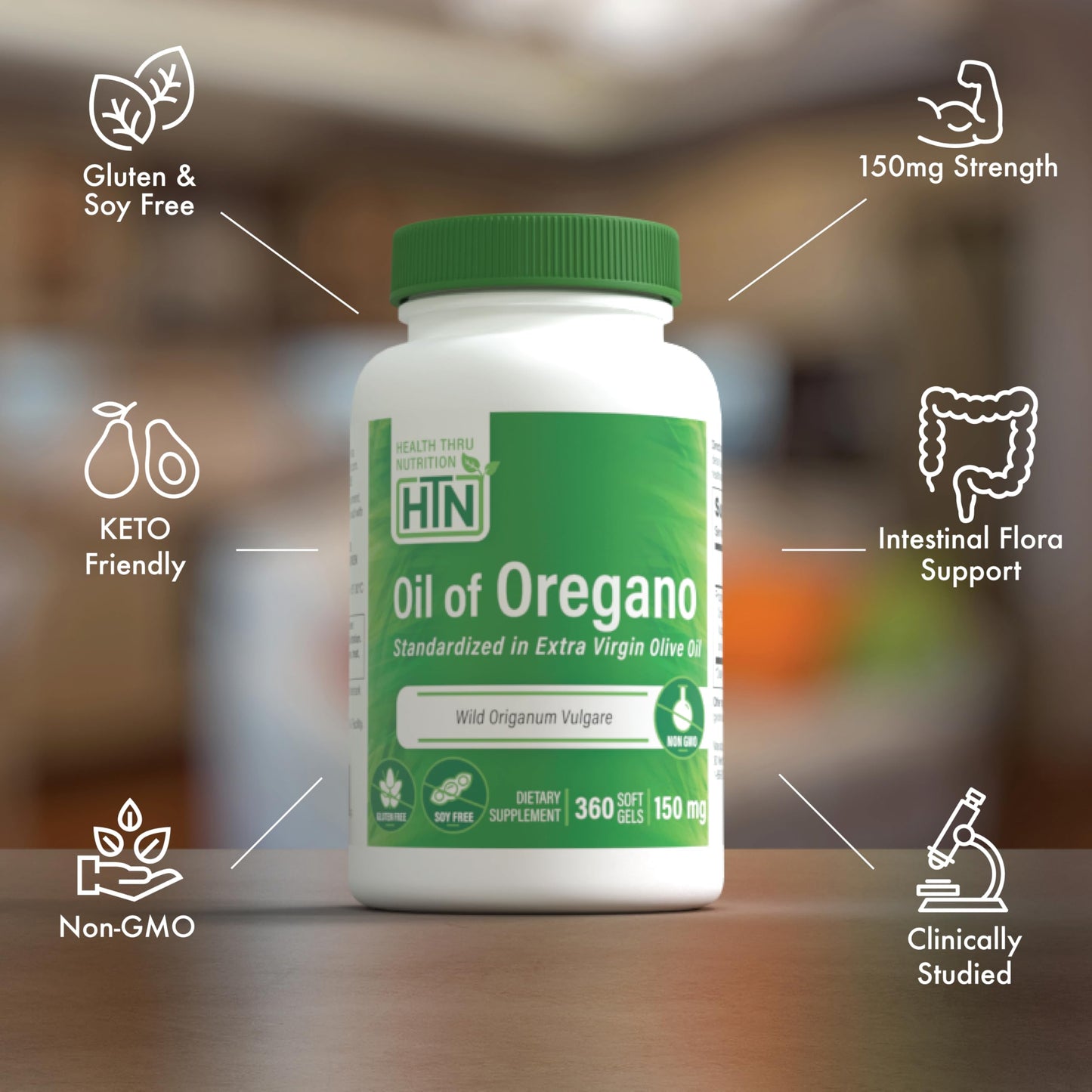 Health Thru Nutrition Oil of Oregano Softgels 360 Count