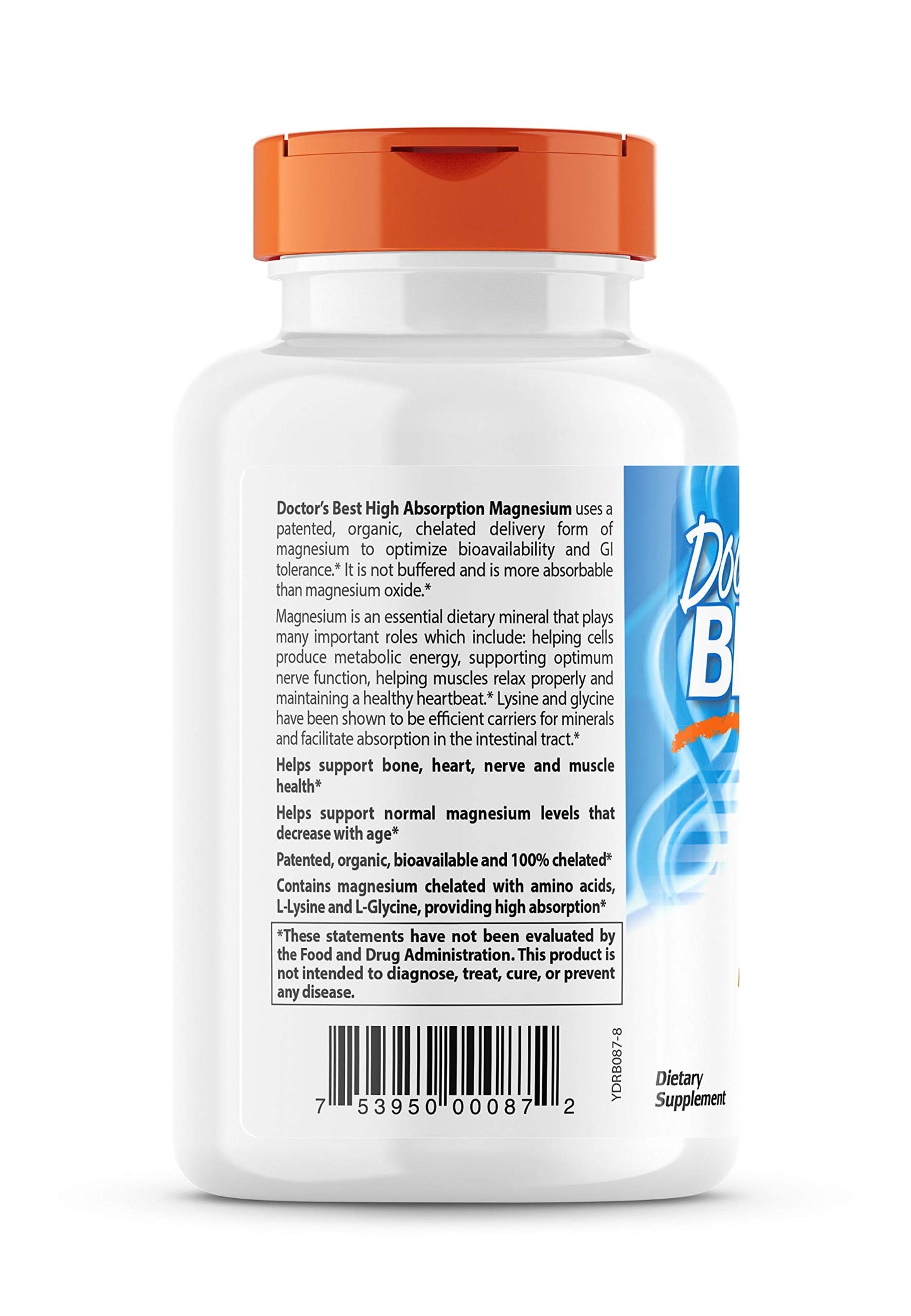 Doctor's Best High Absorption Magnesium Tablets 240 Count