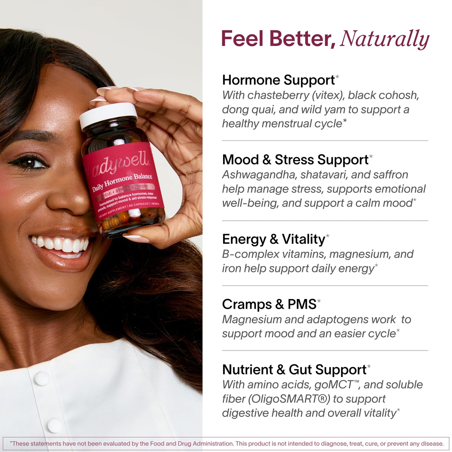 Ladywell Daily Hormone Balance Capsules 60 Count