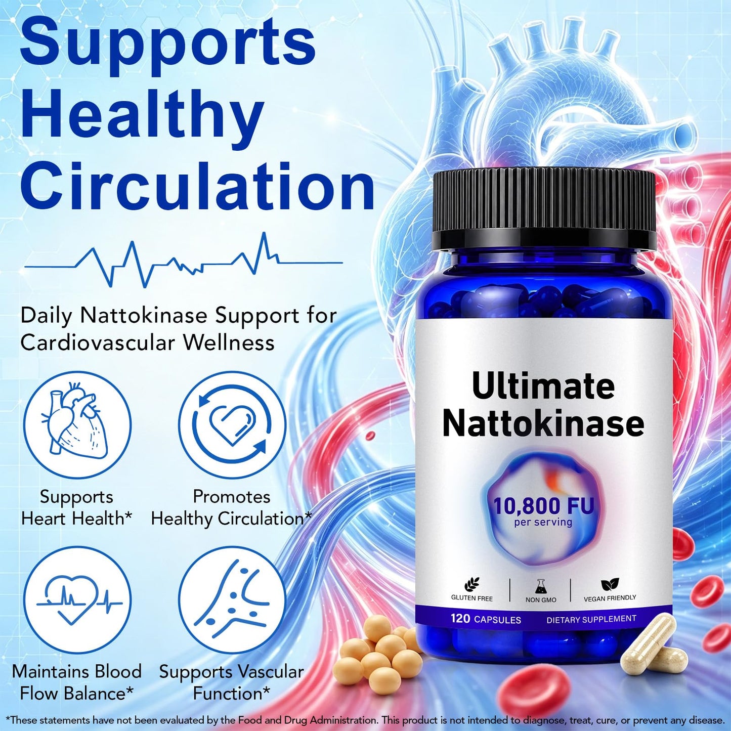 Nutre Forte Nattokinase Supplement, 120 Capsules