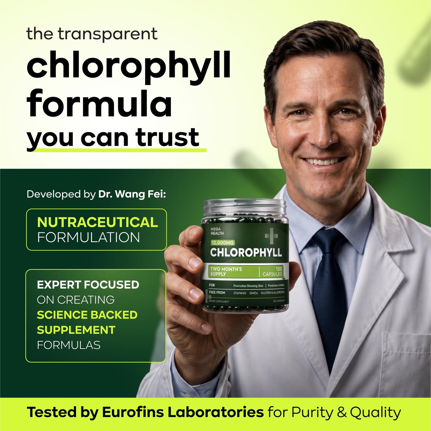 MEGA HEALTH Chlorophyll Capsules 12,000mg, 120 Count