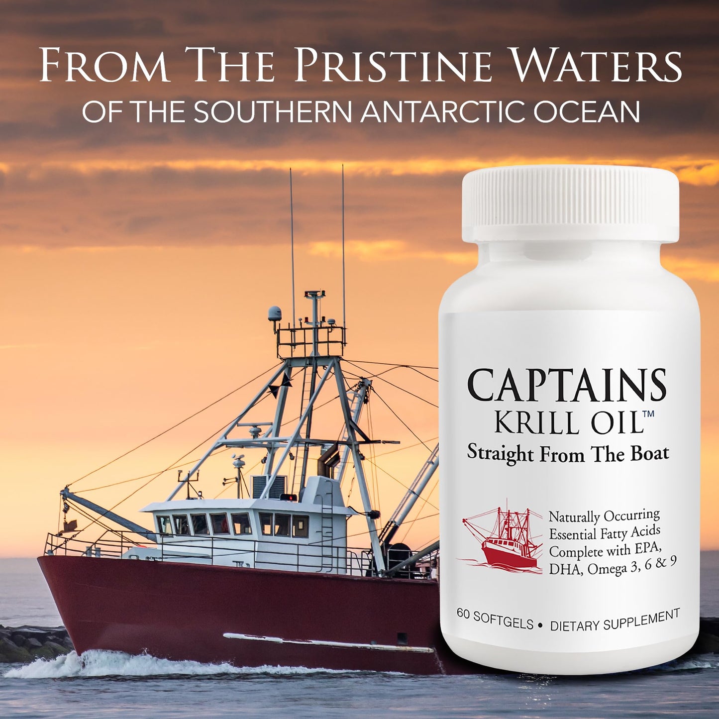 Captains Krill Oil Pure Antarctic Krill Oil TinyGels Softgel 60 Count