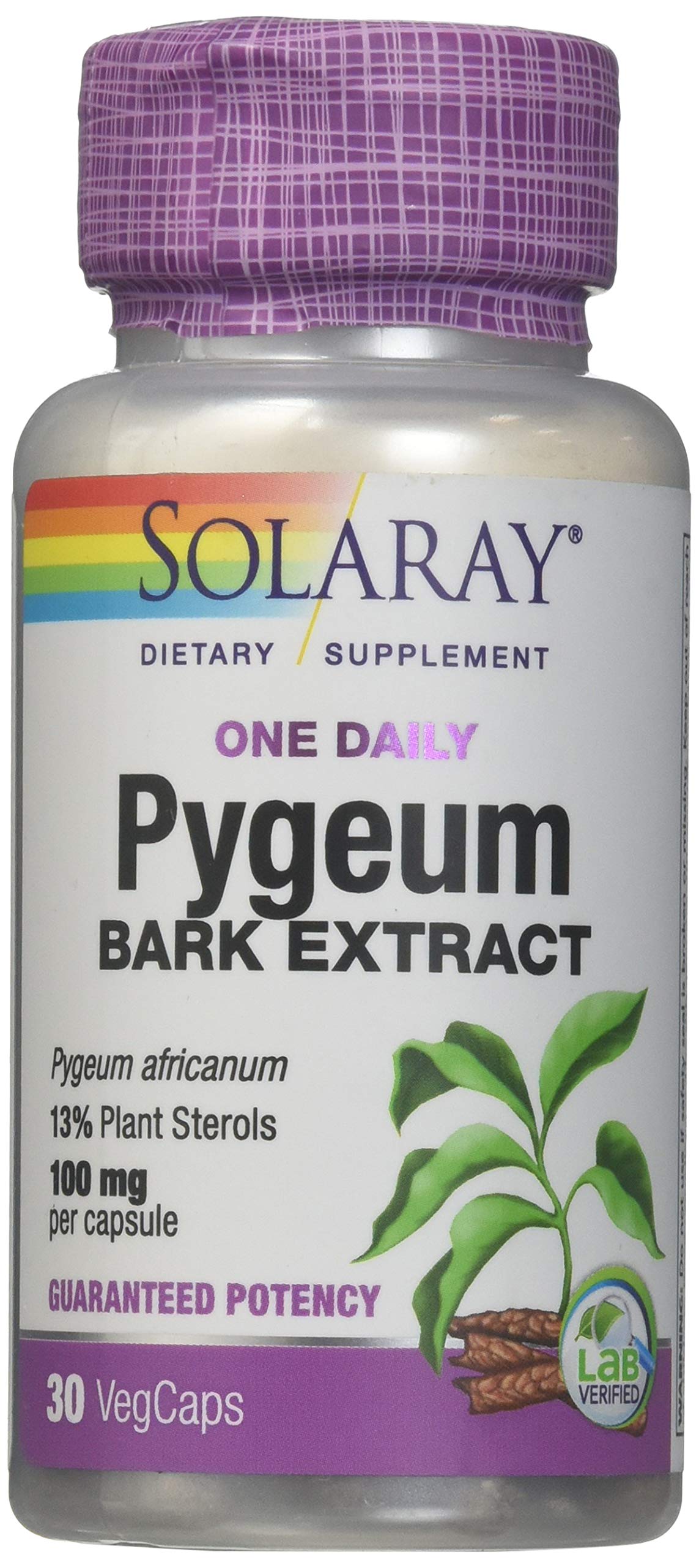 Solaray Pygeum Extract 100mg Capsules, 30 Count