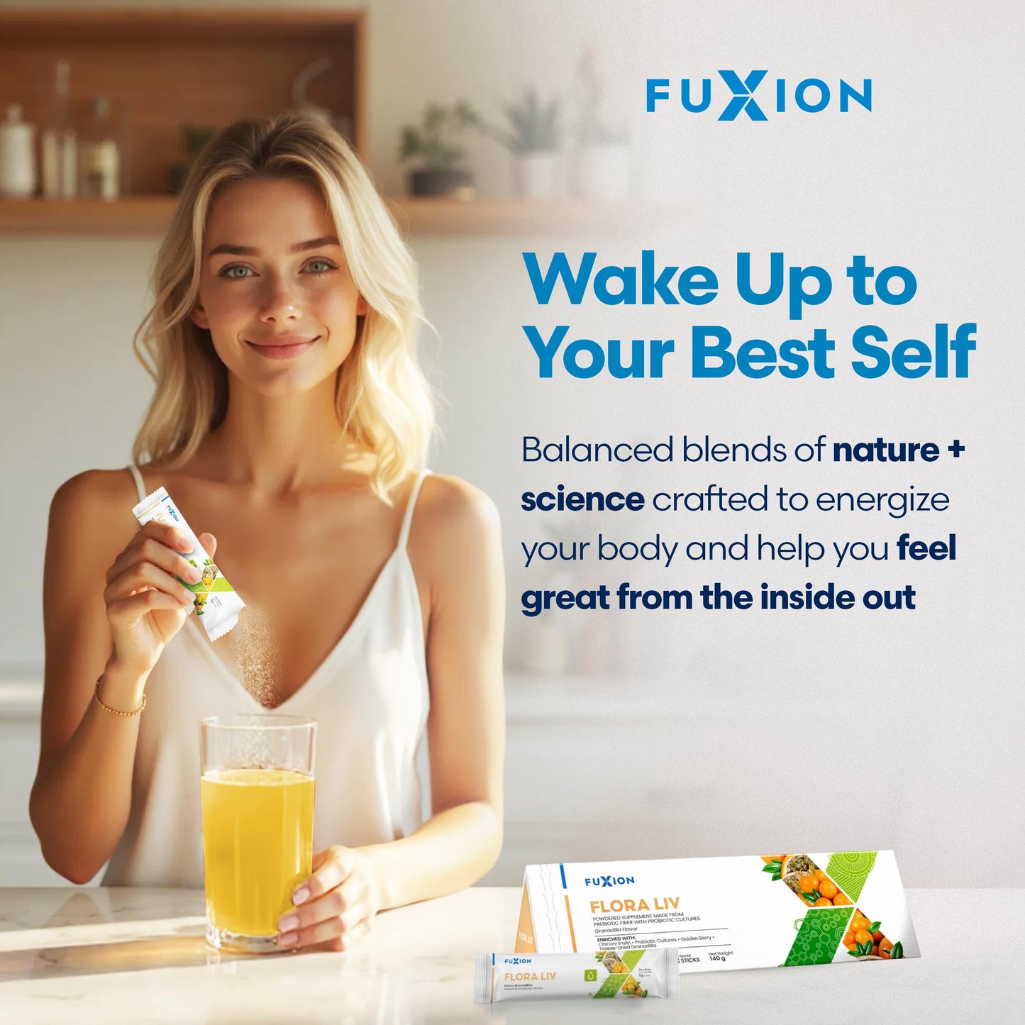FuXion Flora Liv Probiotic Drink Powder 1 Ounce