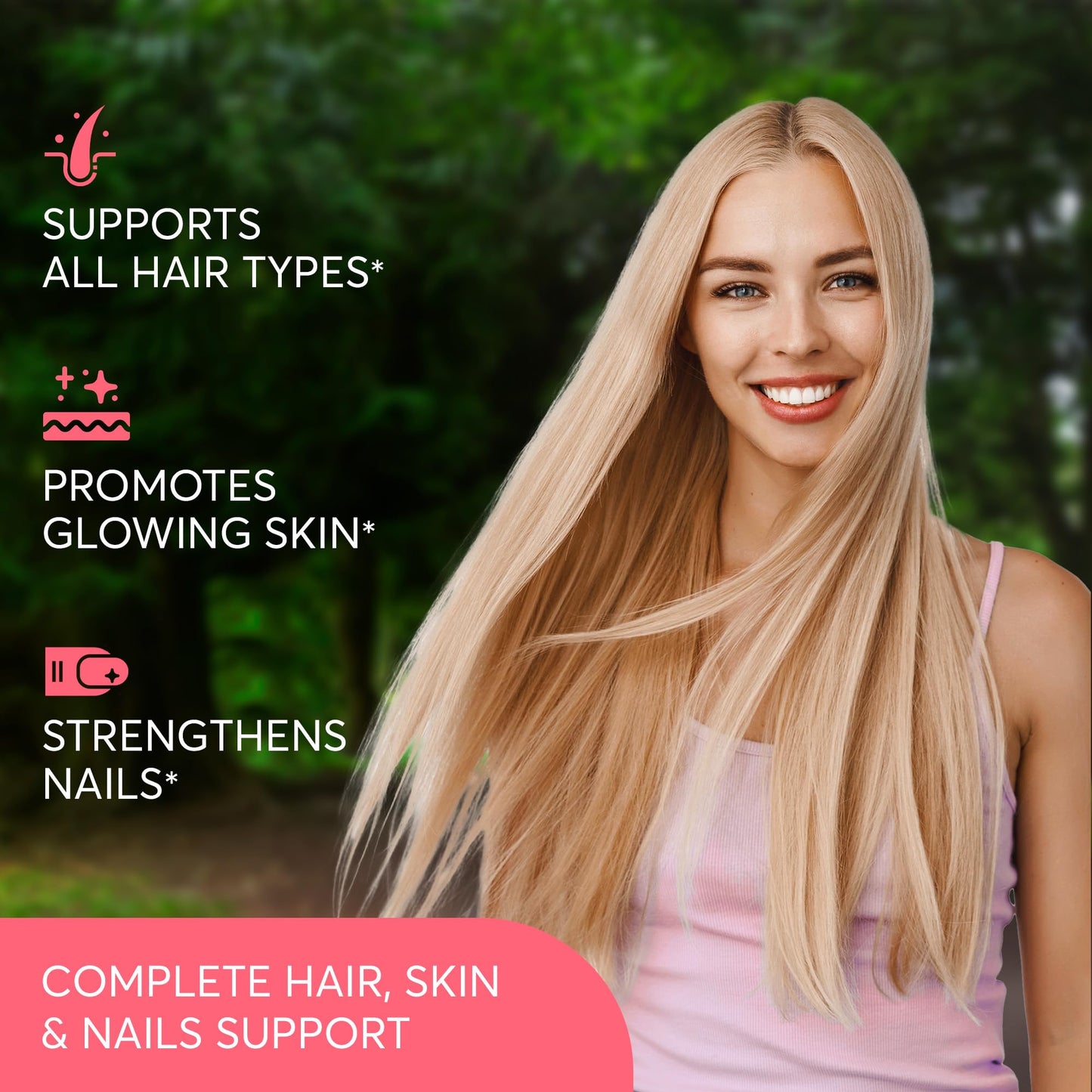 SUPLINT Hair Vitamin Complex with Biotin 5000mcg, Keratin, Selenium & Zinc 60 Capsules