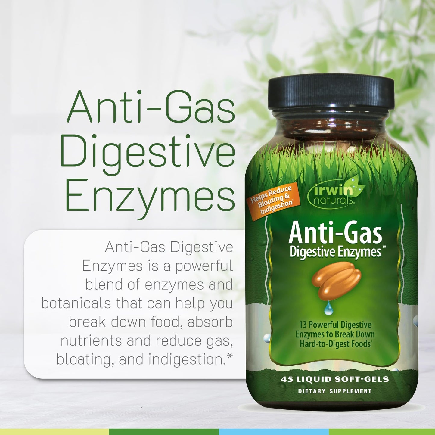 Irwin Naturals Anti-Gas Digestive Enzymes Soft-Gels 2 Pack