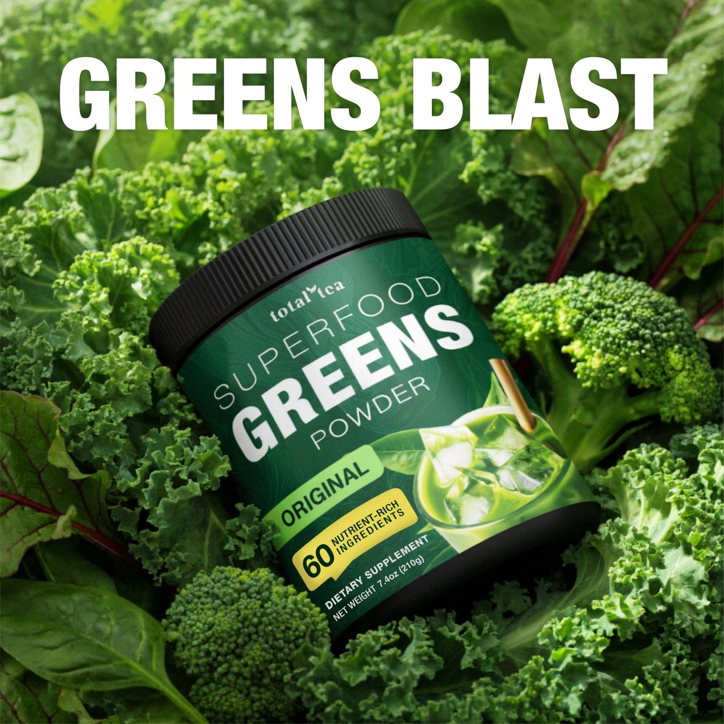 Total Tea Super Greens Powder 8.89 Ounce