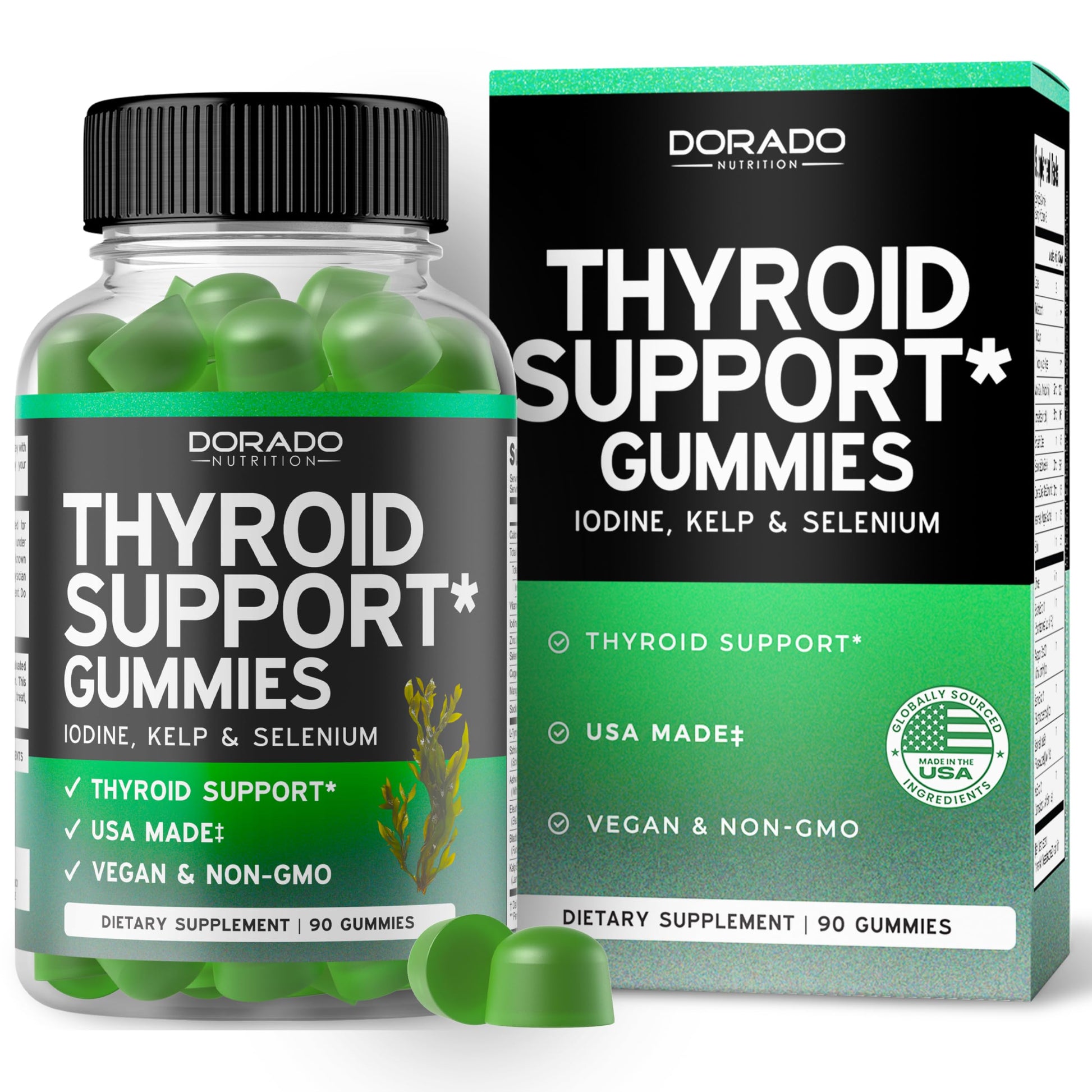 DORADO NUTRITION Thyroid Support For Women & Men Gummy 90 Count