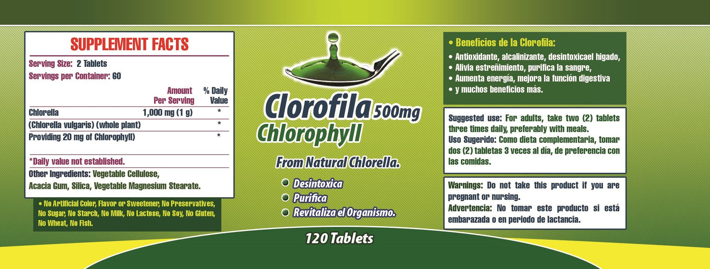 Nutrisalud Products Chlorophyll Tablets, 240 Count