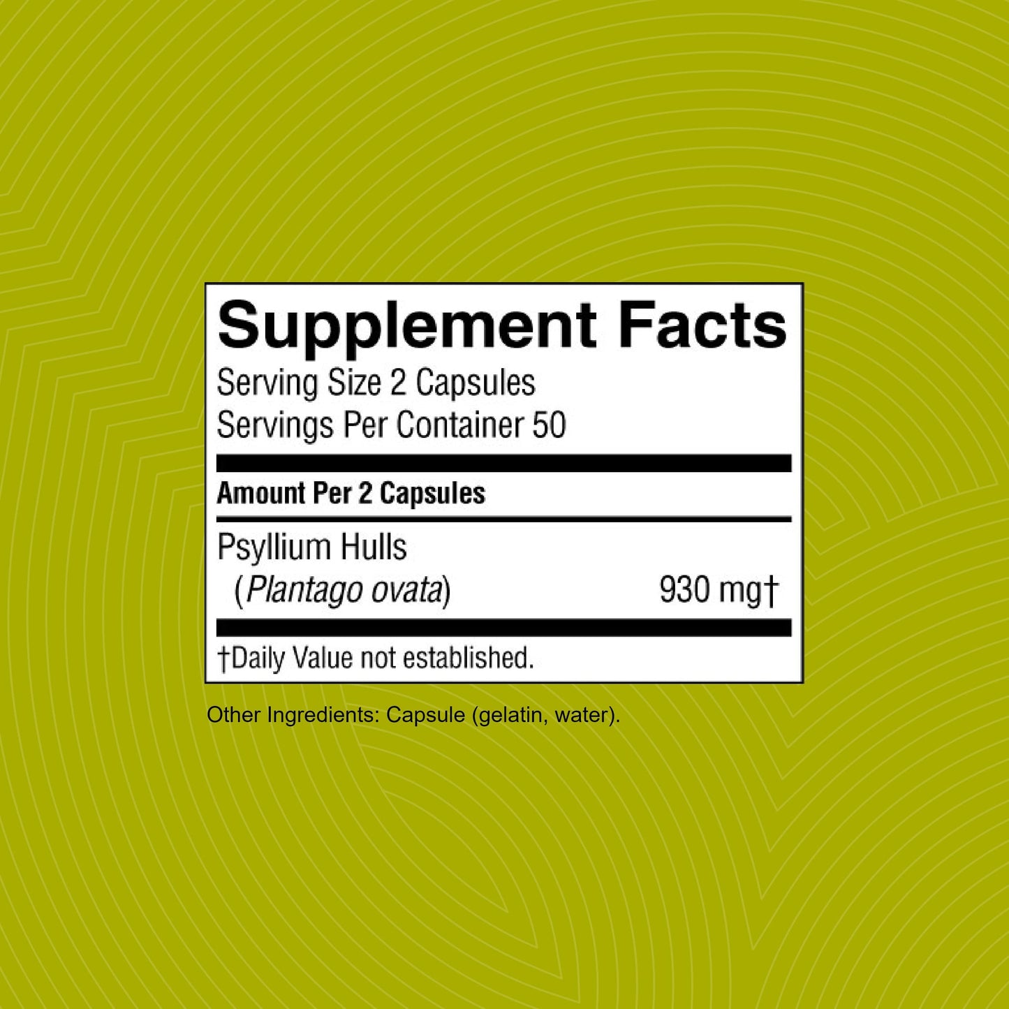 Nature's Sunshine Psyllium Hull Capsules 100 Count