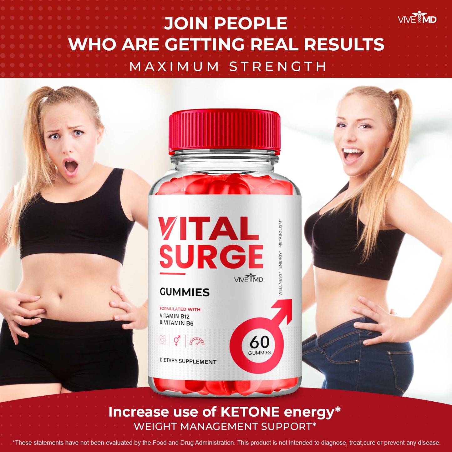 VIVE MD Vital Surge ACV Gummies 180 Count