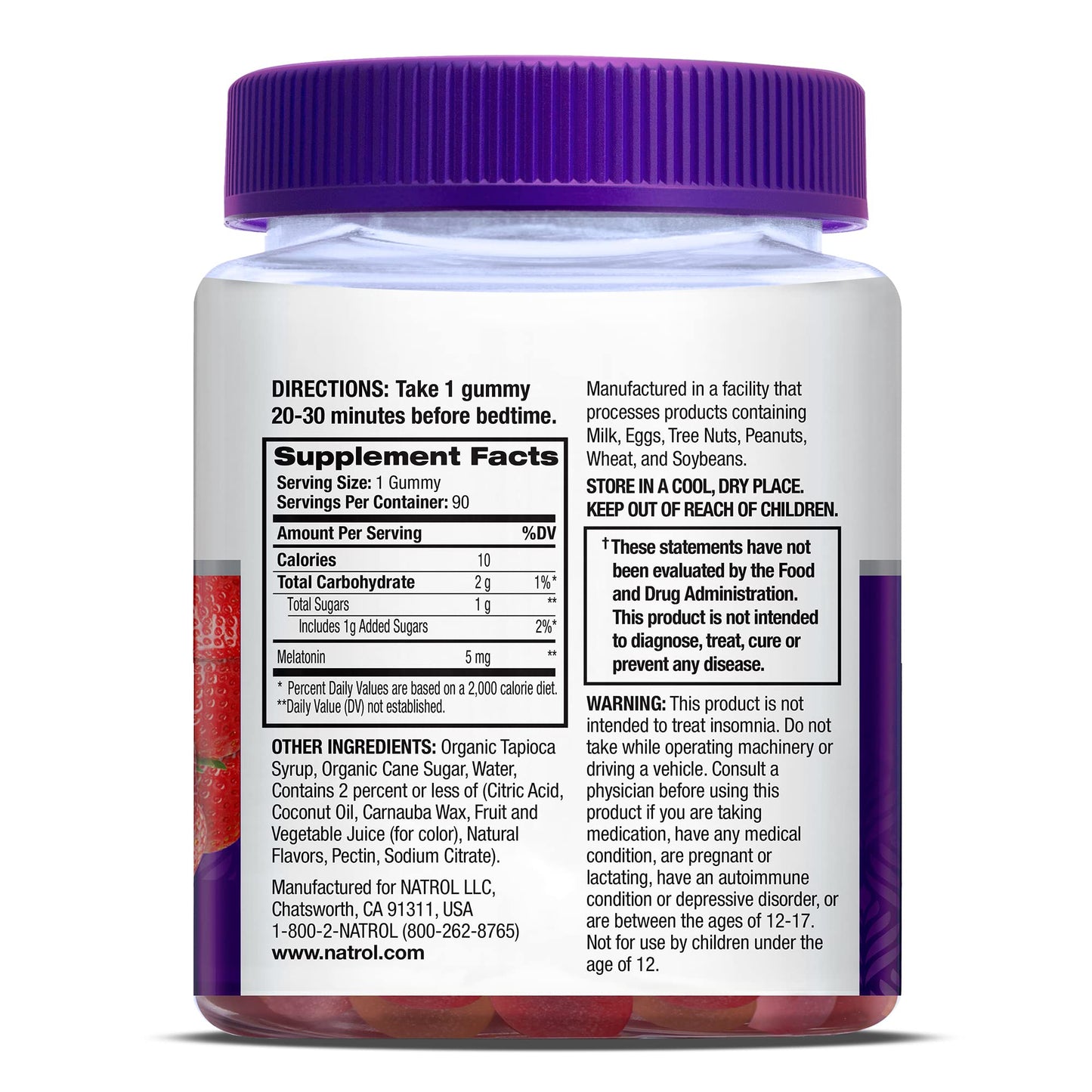 Natrol Melatonin 5 mg Gummy, 90 Count