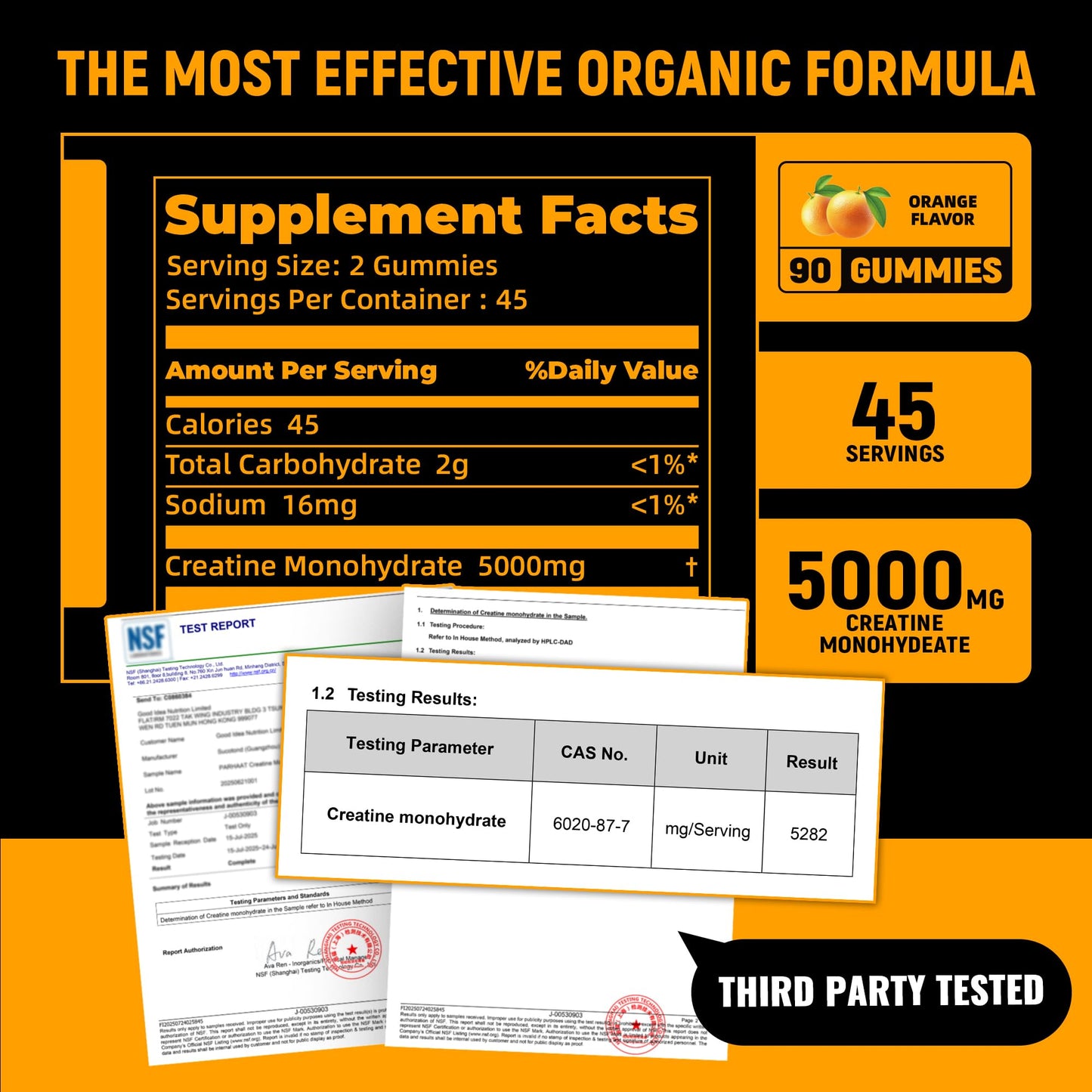 Parhaat Creatine Monohydrate Gummies 90 Count