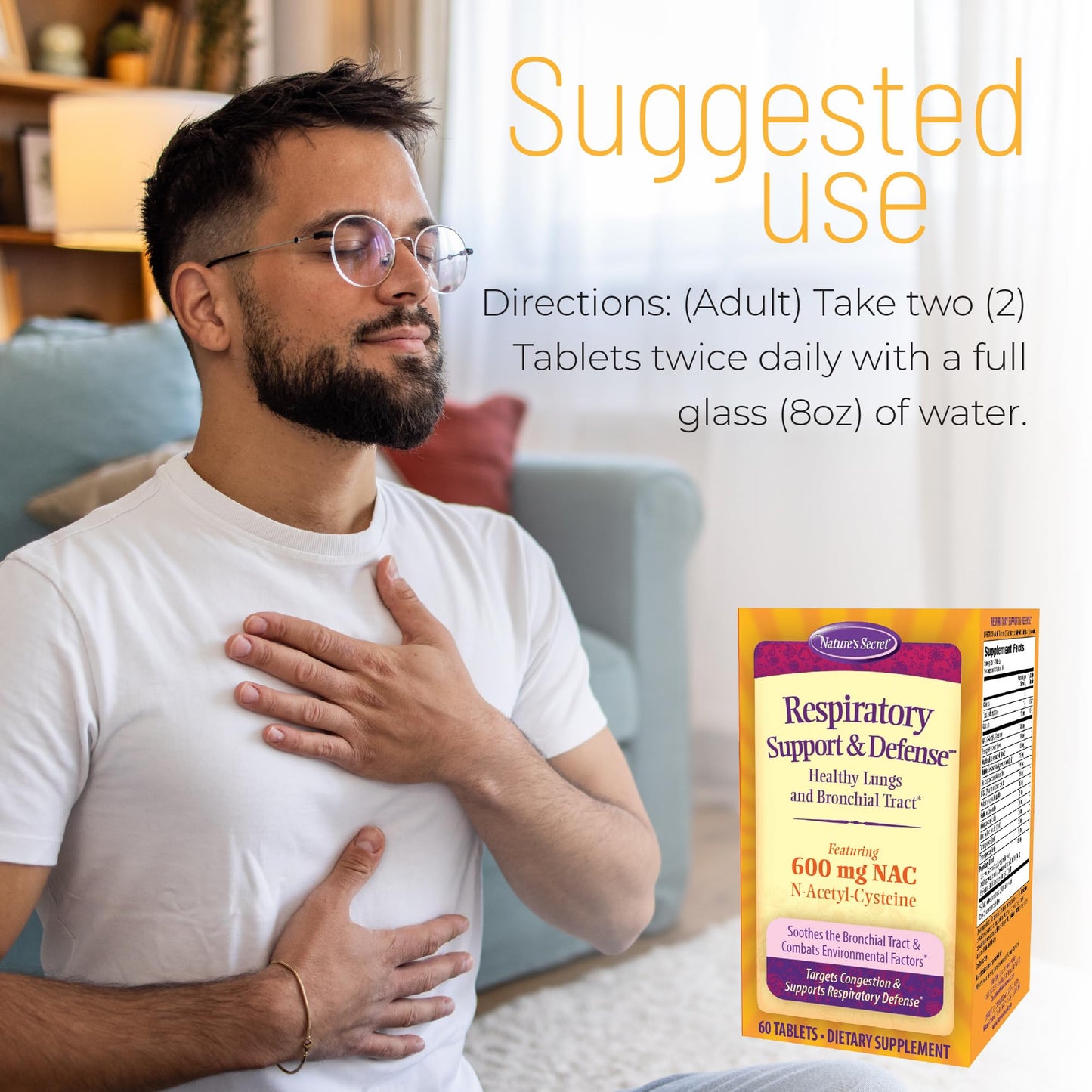 Nature's Secret Respiratory Support & Defense 60 Tablets