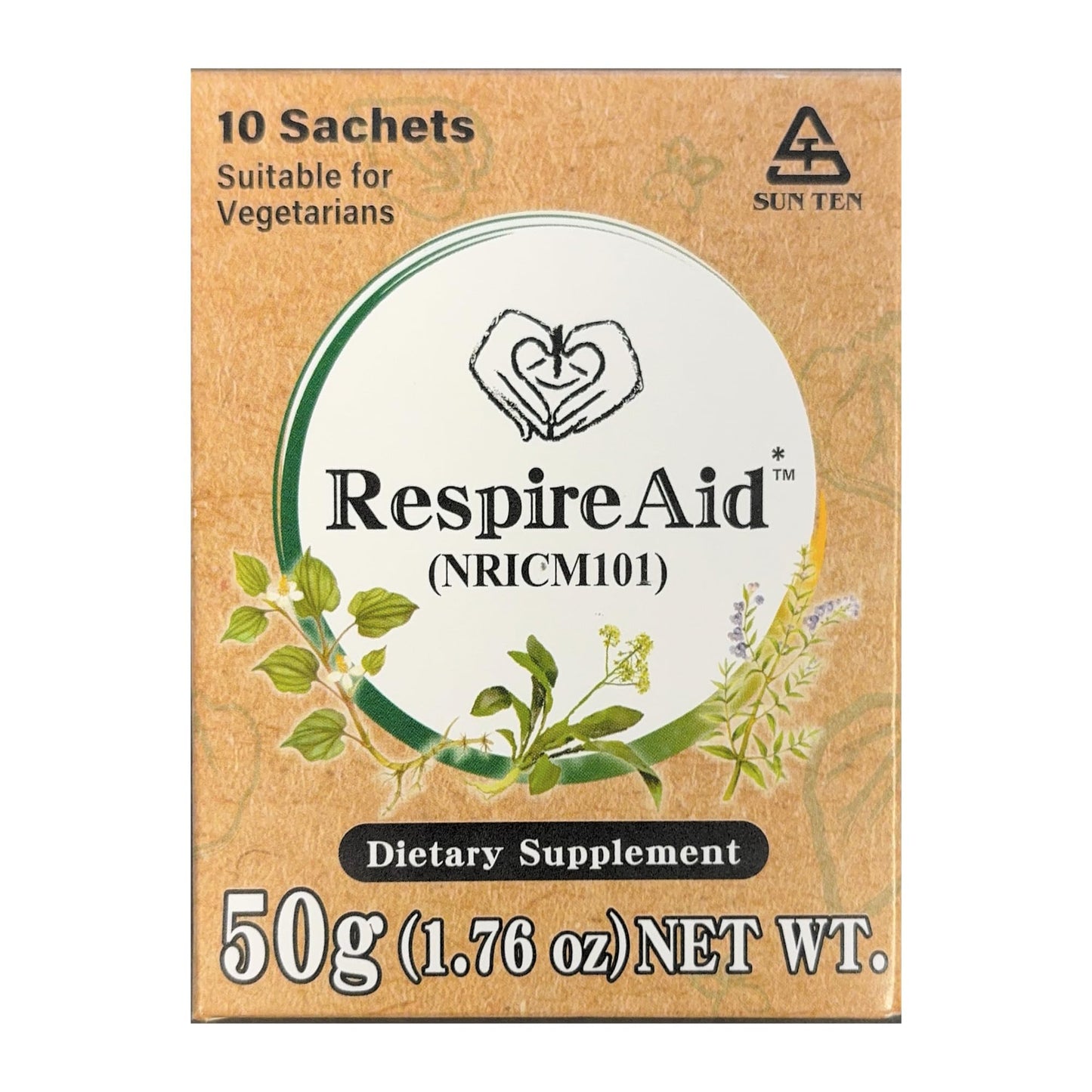 Sun Ten RespireAid™ All-Natural Lung Cleanse & Detox Powder, 10 Sachets