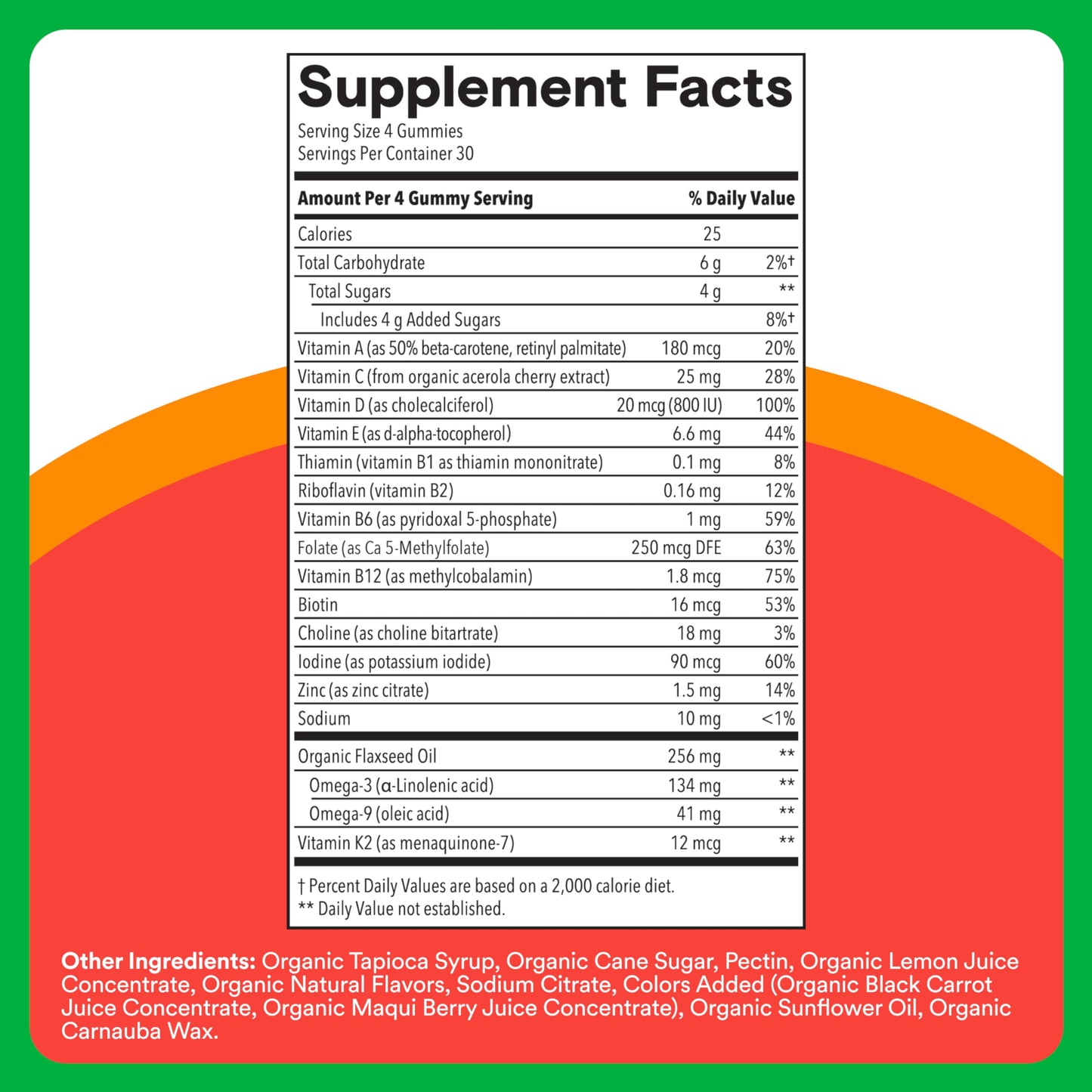 SmartyPants Organic Kids Multivitamin Gummies, 120 Count