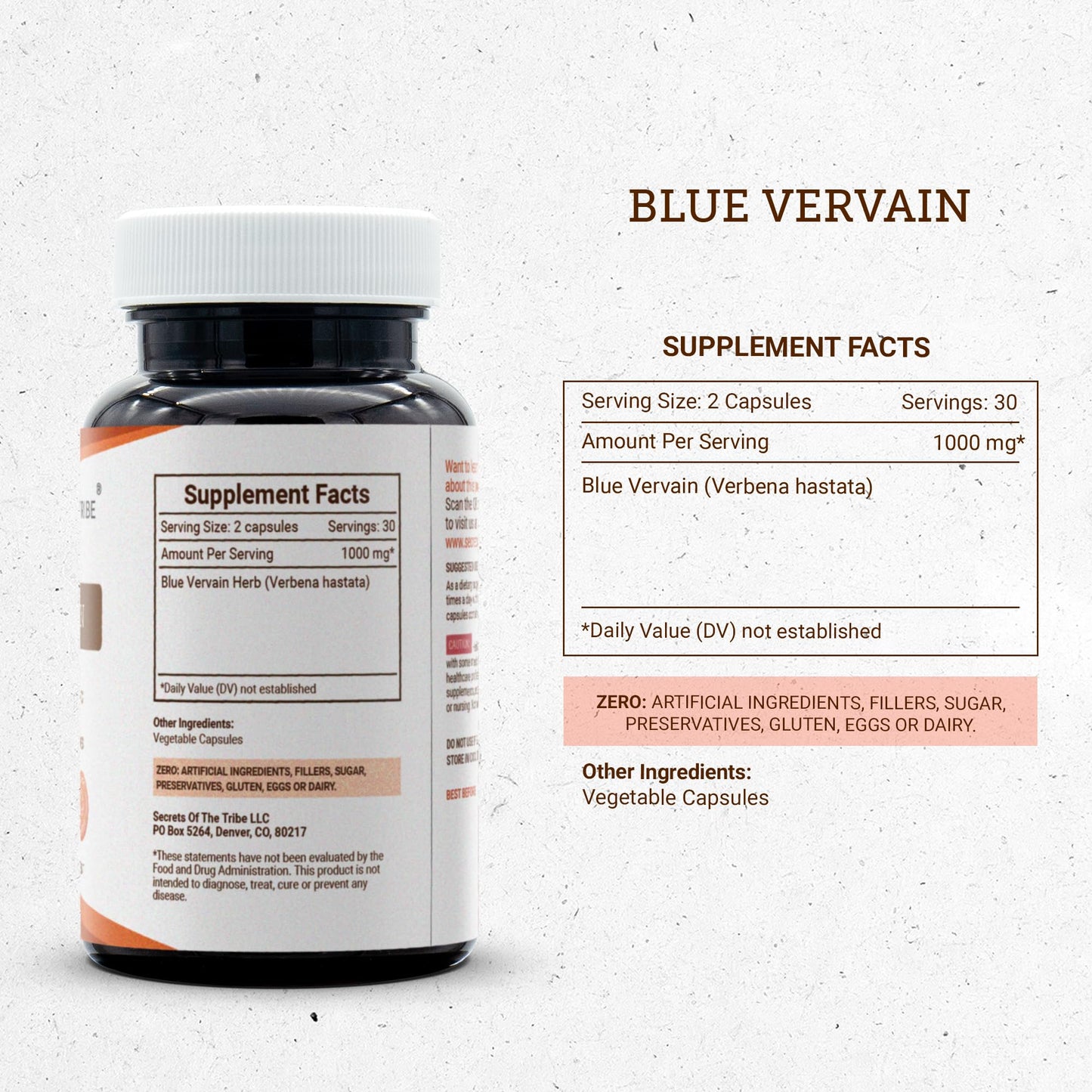 Secrets of the Tribe Blue Vervain 60 Capsules