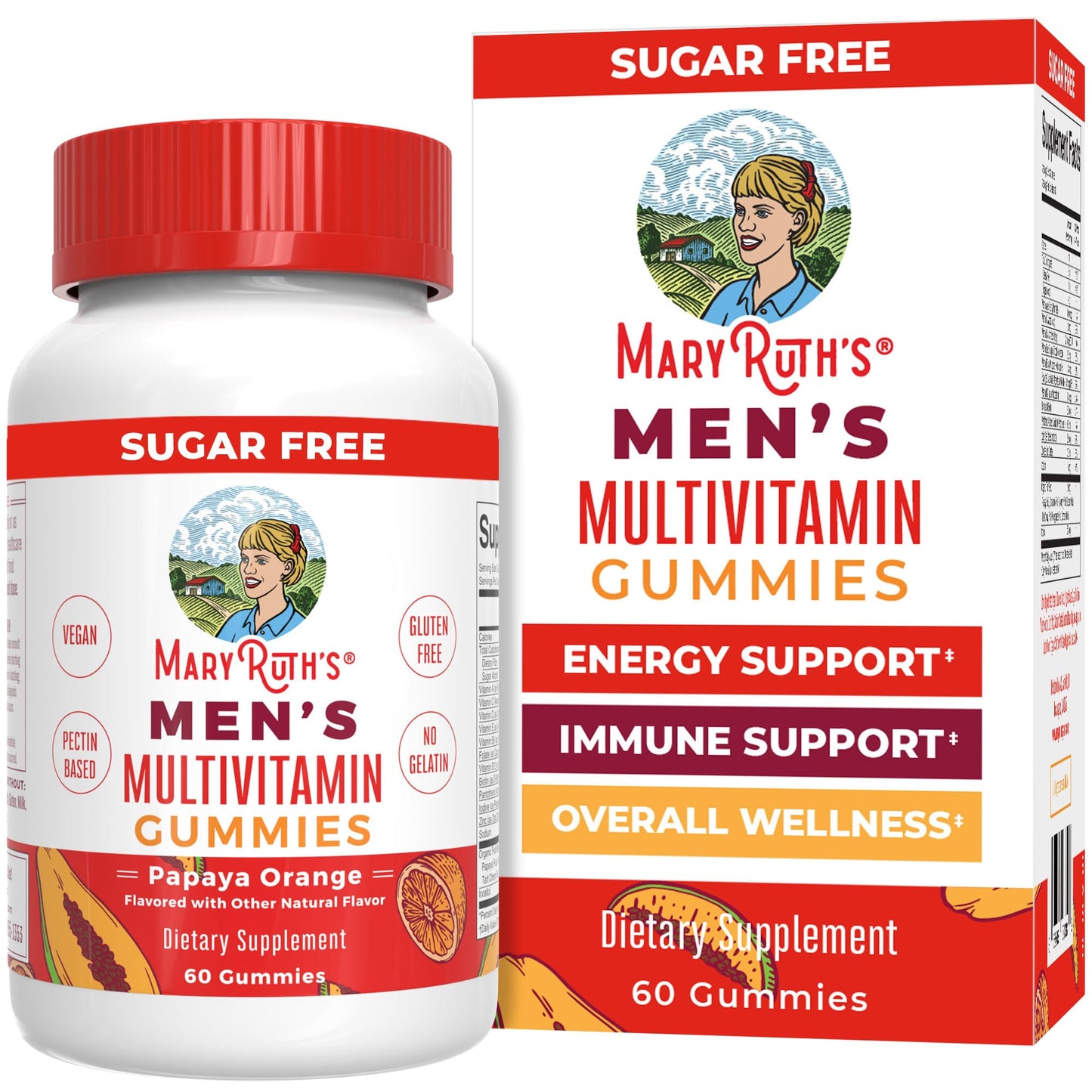 MARYRUTH'S Men's Multivitamin Gummies, 60 Count