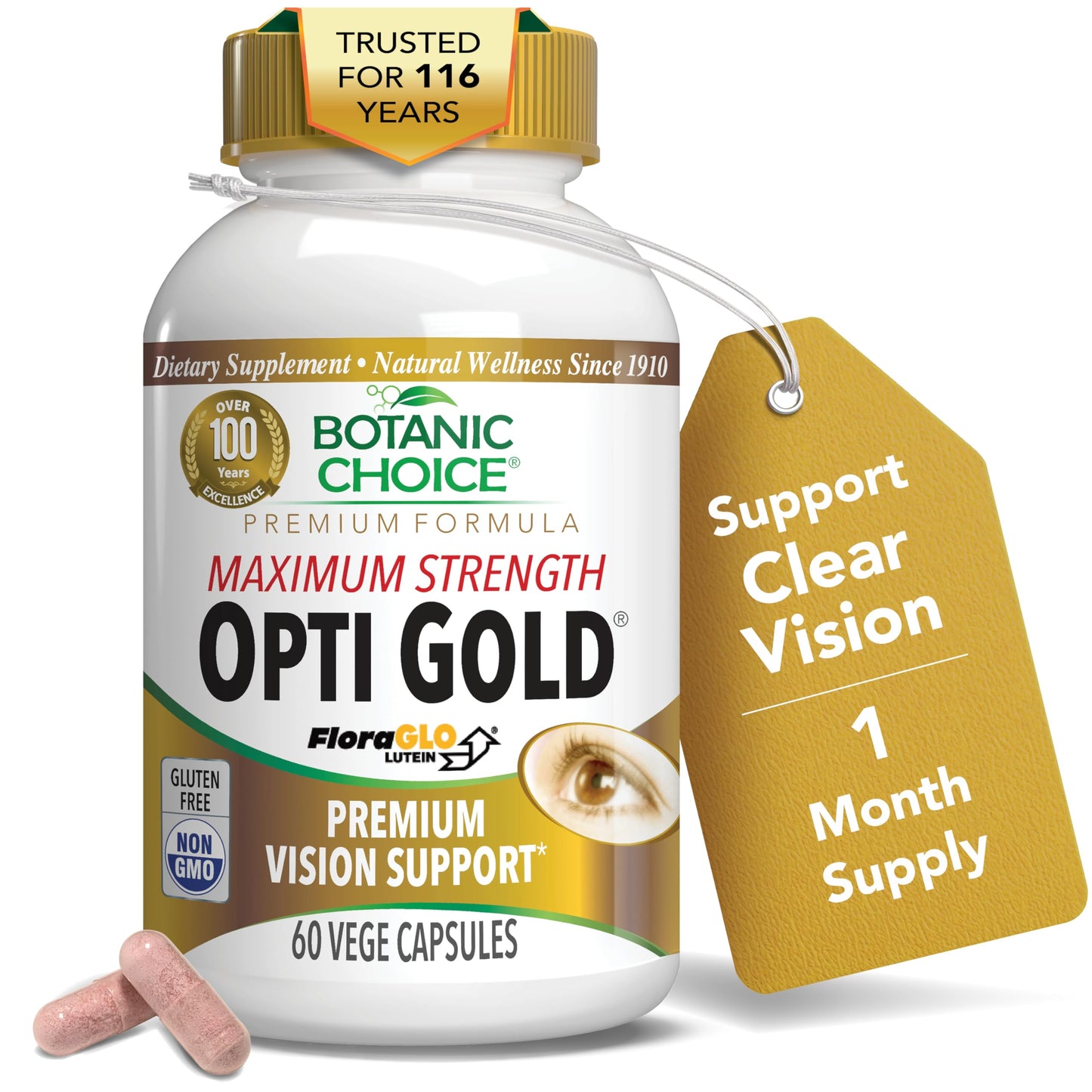 Botanic Choice Opti Gold Vision Eye Health Support, 60 Capsules
