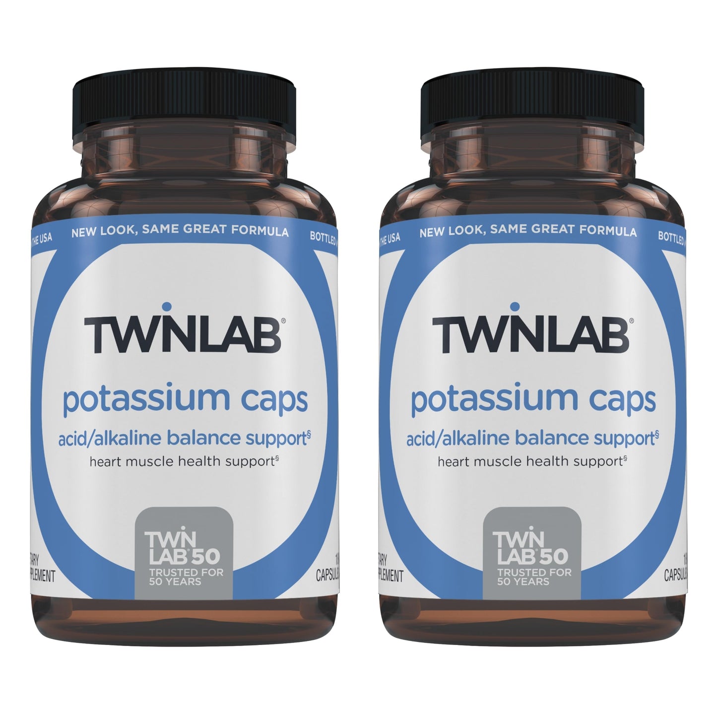 Twinlab Potassium Capsules - Electrolyte Supplement for Muscle, Heart & Tissue Health - 180 Capsules