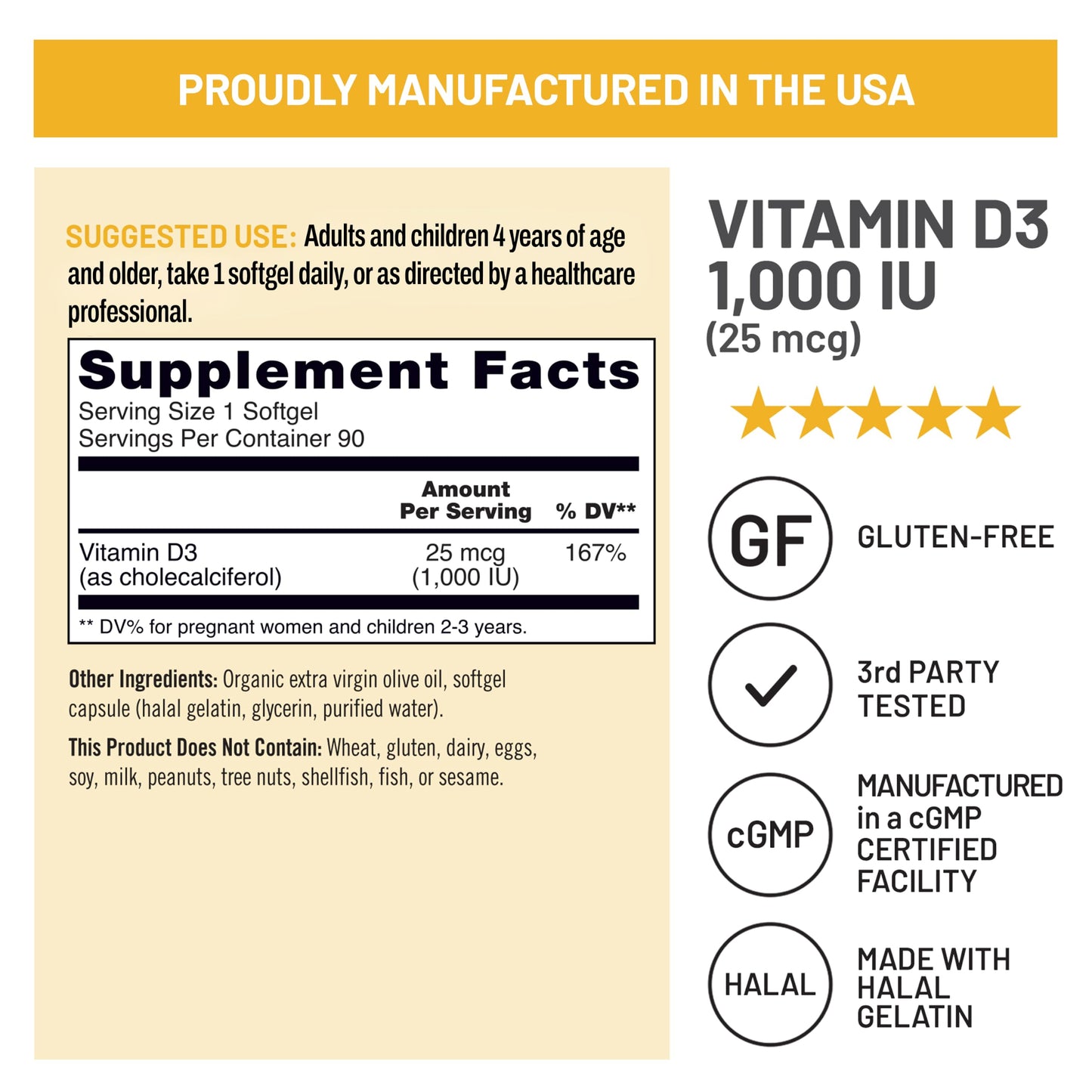 NatureWise Vitamin D3 Softgels 1000 IU, 90 Count