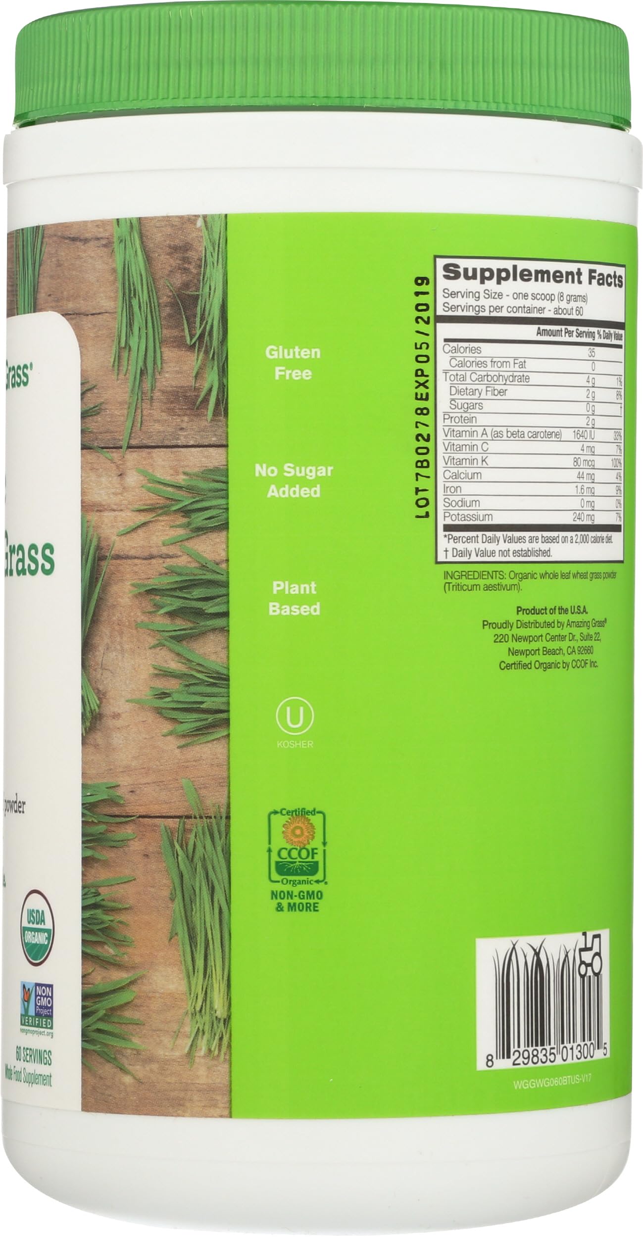 Amazing Grass Wheat Grass Powder 17 Ounces