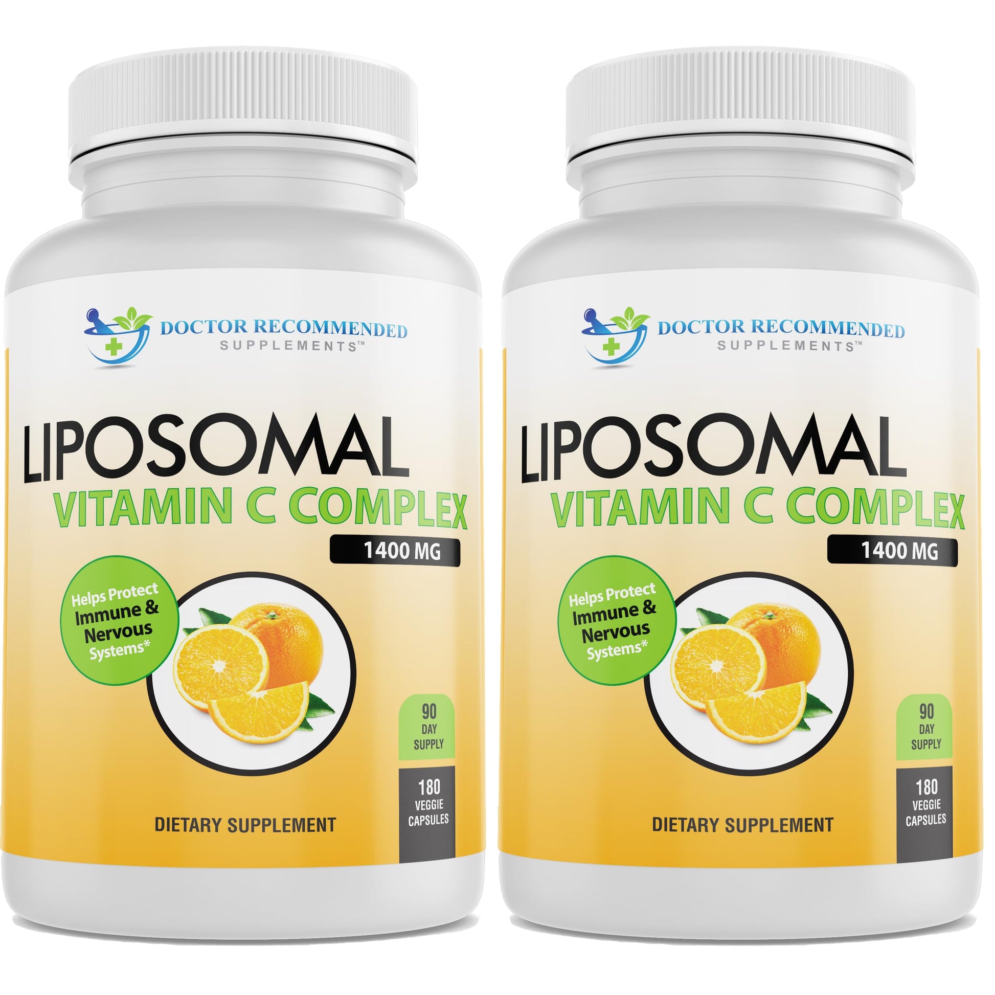DOCTOR RECOMMENDED SUPPLEMENTS Liposomal Vitamin C 1400mg Per Serving - High Absorption Ascorbic Acid, Lypo-Spheric Vitamin C Complex Immune Support Supplement w/ Powerful Antioxidants and Collagen Booster Capsules 360
