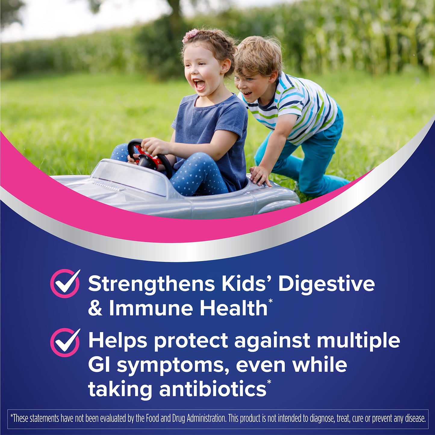 Florastor Kids Dual Action Probiotic Supplement Powder Sticks 60 Sticks