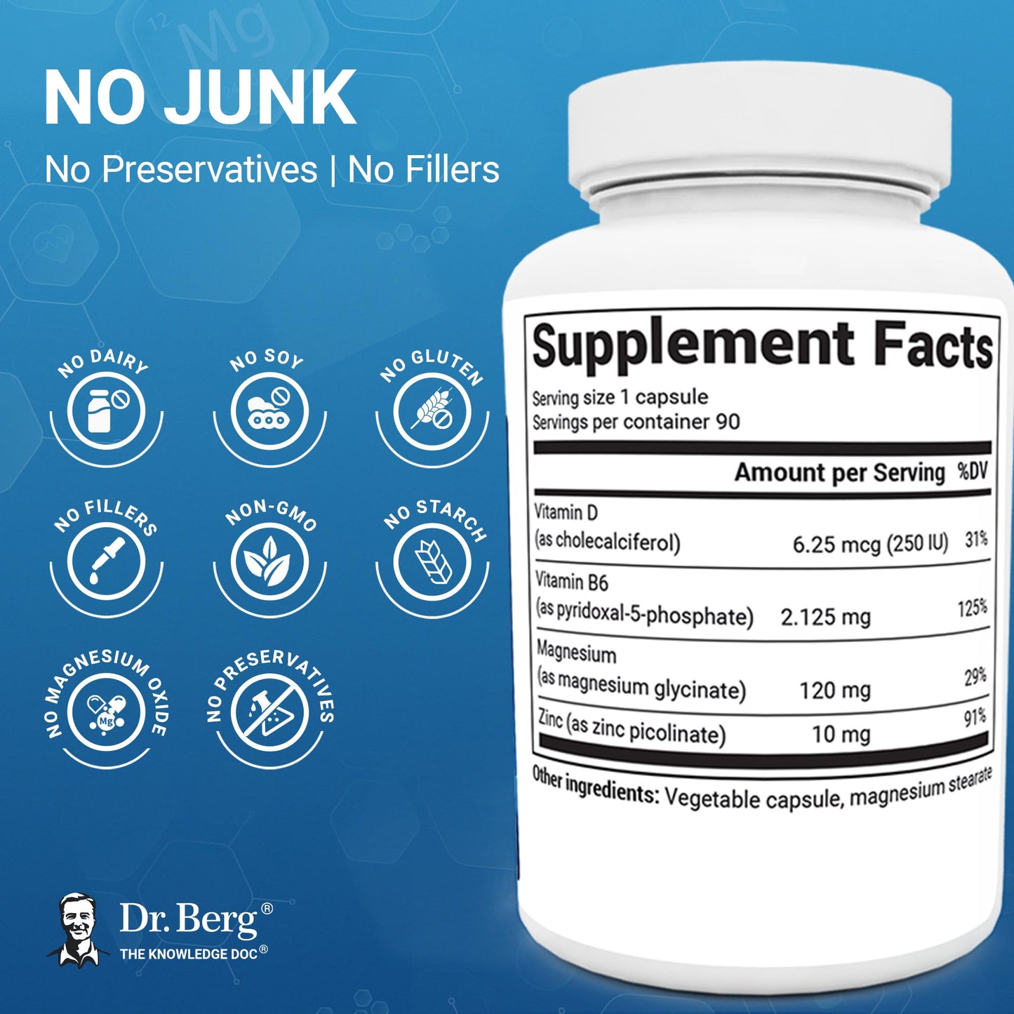 Dr. Berg Nutritionals Magnesium Glycinate Capsule 90 Count