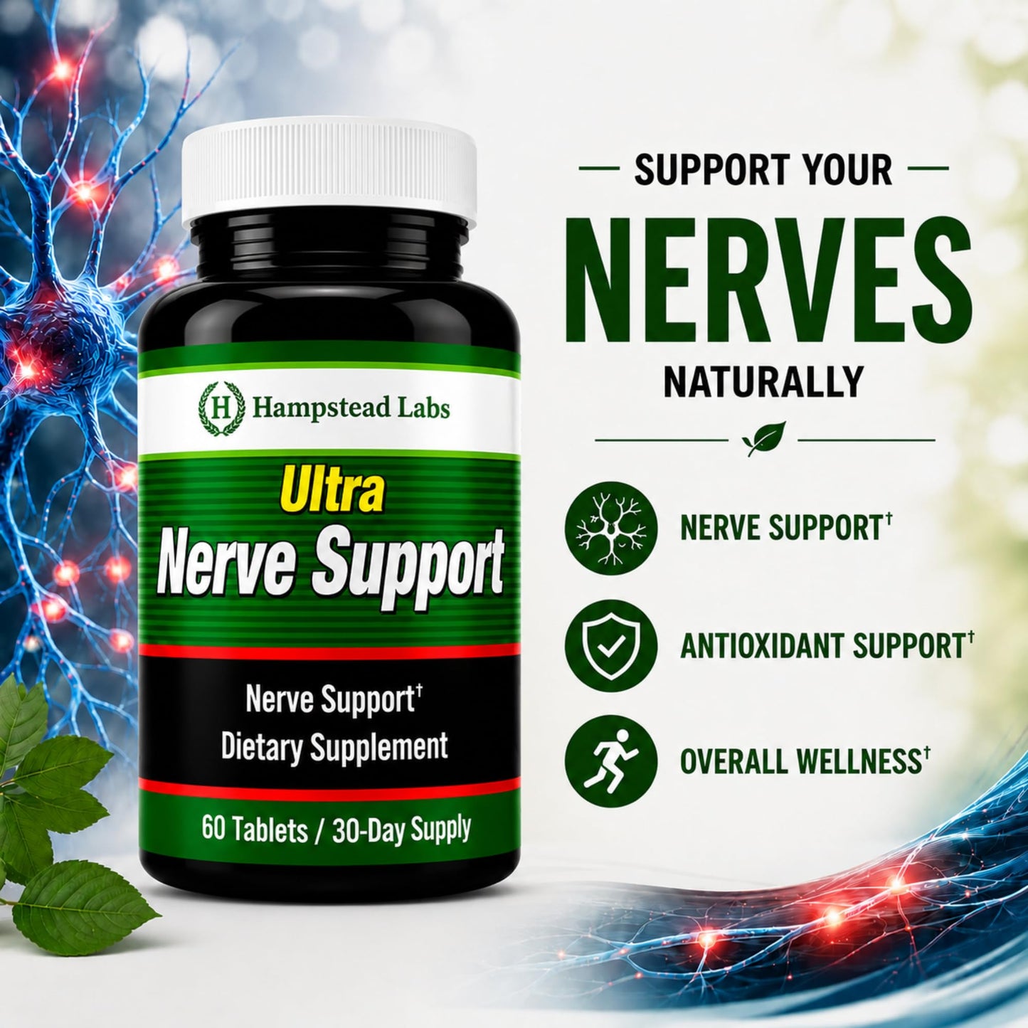 Hampstead Labs Ultra Nerve Support Capsule 1 Count