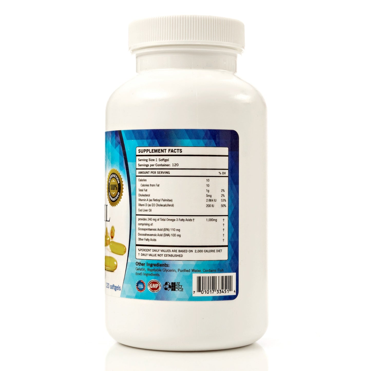 Athelas Neutraceuticals Cod Liver Oil Capsules Softgel 120
