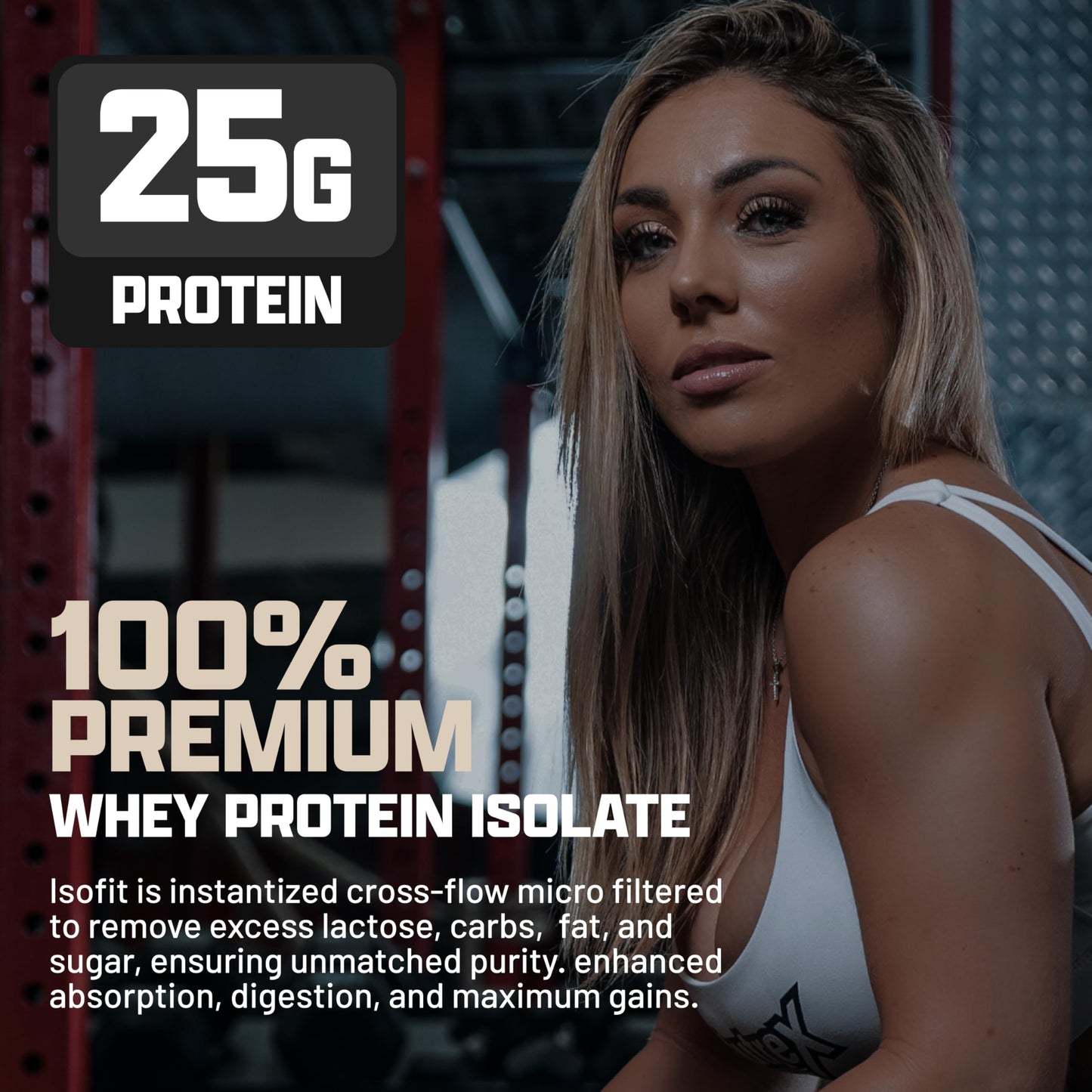 Nutrex Research IsoFit Whey Protein Isolate Powder, Vanilla Bean Ice Cream, 70 Servings