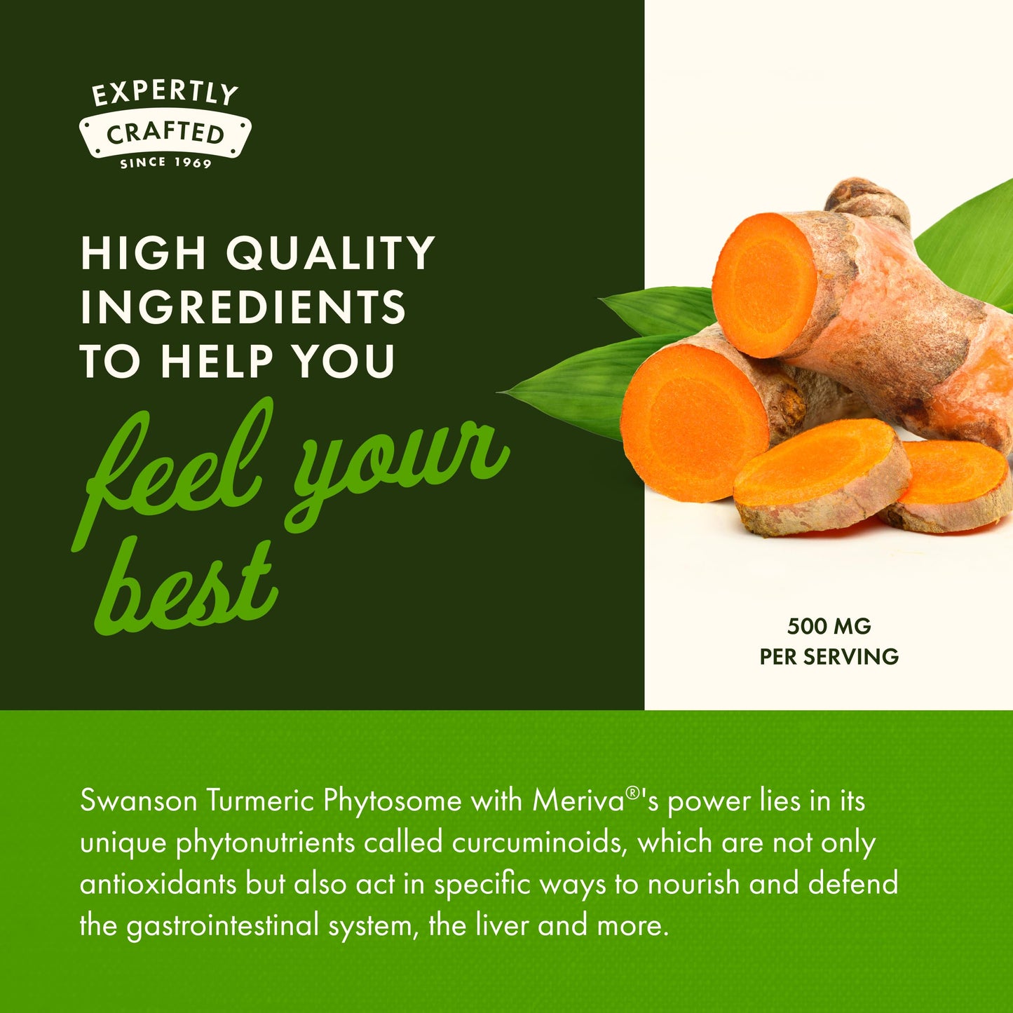 Swanson Turmeric Phytosome with Meriva 500 mg Capsules, 120 Count