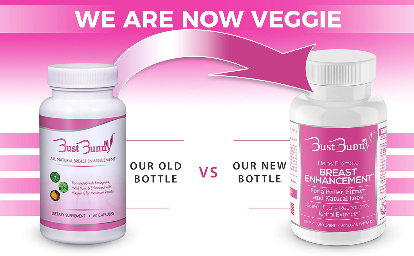 Bust Bunny Breast Enhancement & Enlargement Pills Capsule, 300 Capsules