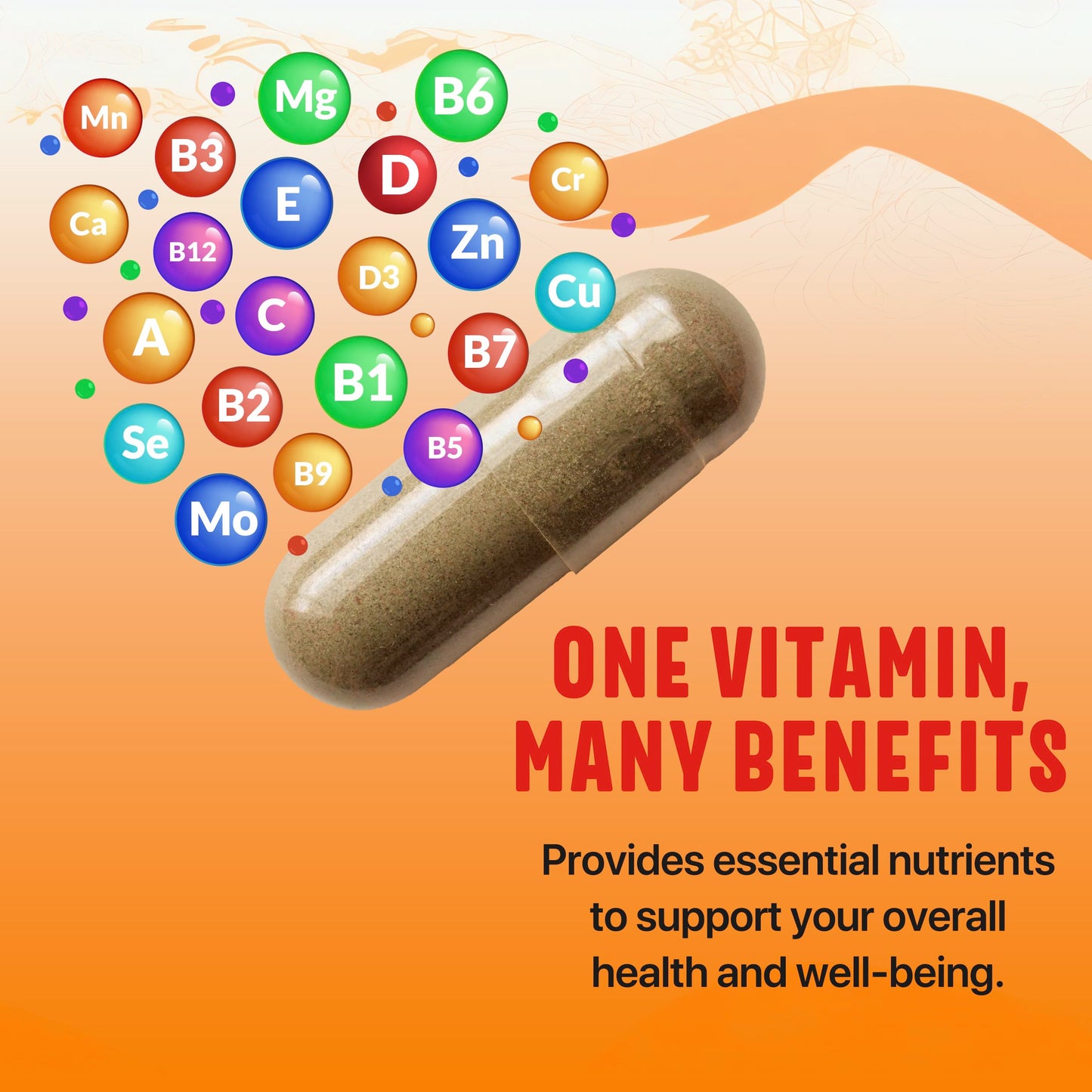 Wellgardens 100% Pure Women's Multivitamin for Hair Growth + Complete Vitamins, Biotin, Zinc, Antioxidants, Supports Skin, Energy, Immune Health, 60 Capsules