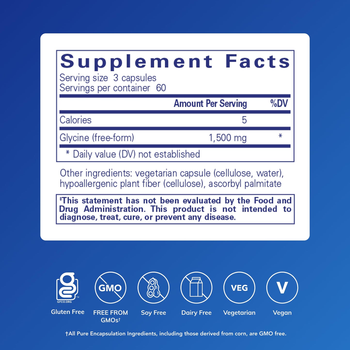 Pure Encapsulations Glycine Capsule, 180 Capsules