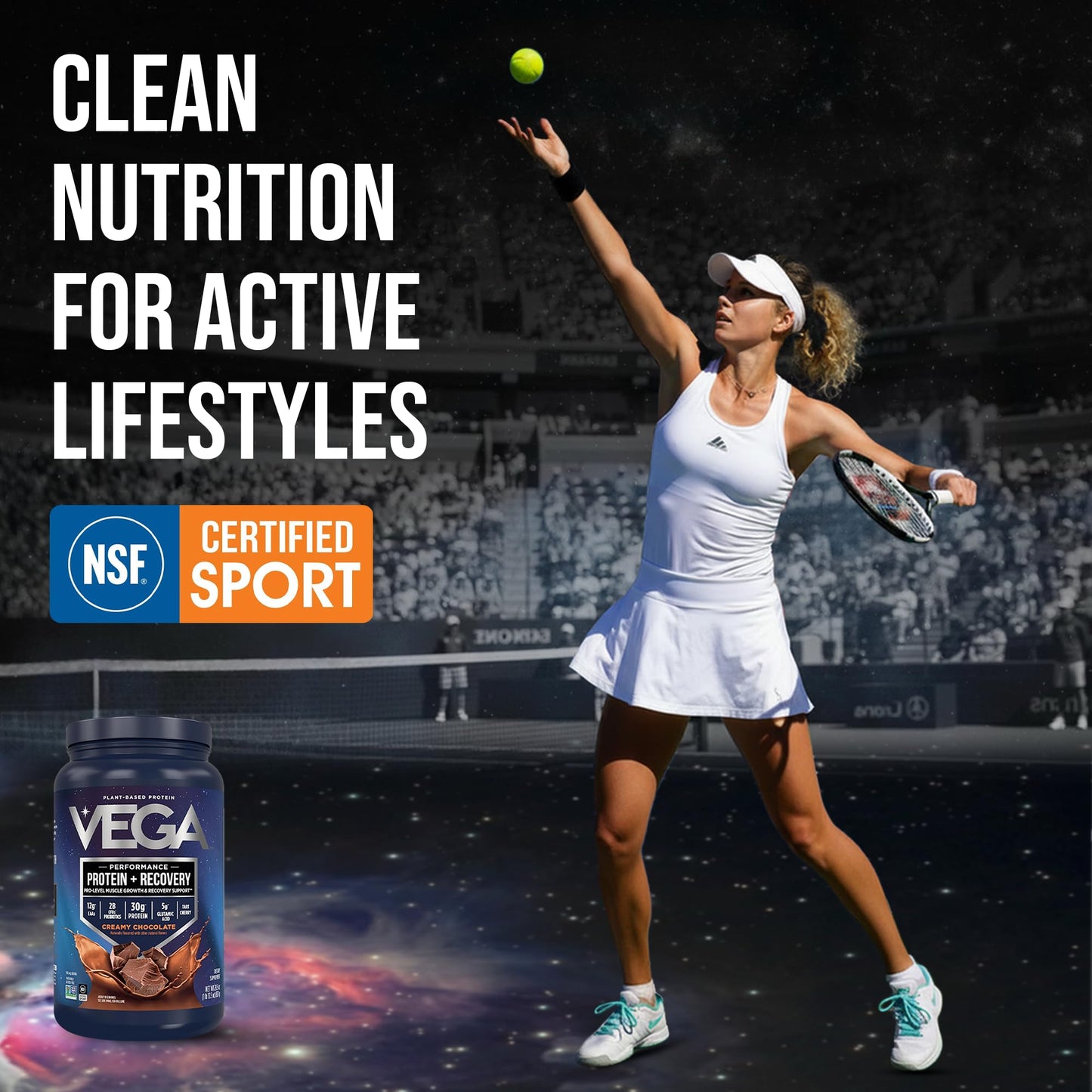 Vega Protein + Recovery Protein Powder, Chocolate, 19 Servings