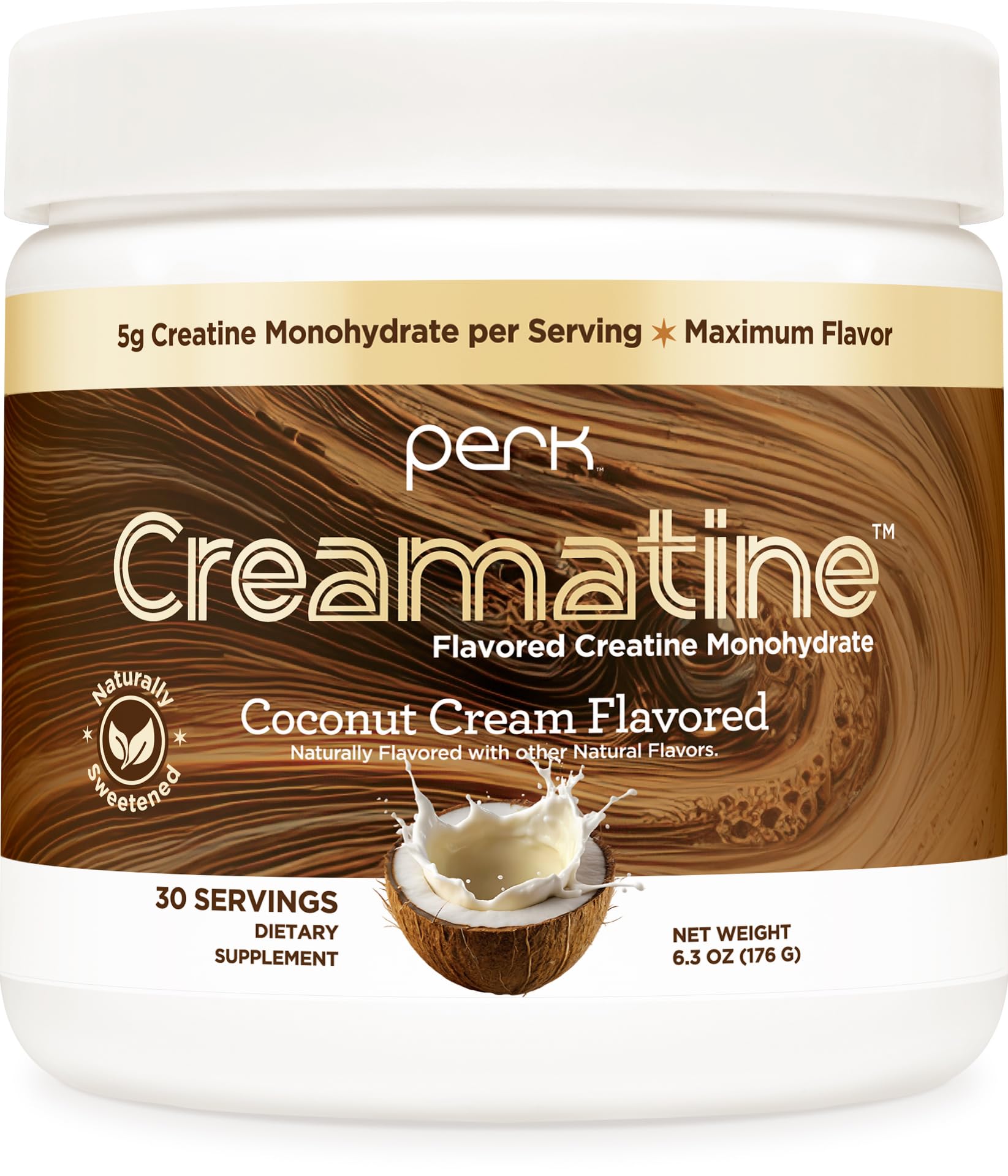 Perk Creamatine (Coconut Cream) Powder, 6.3 oz