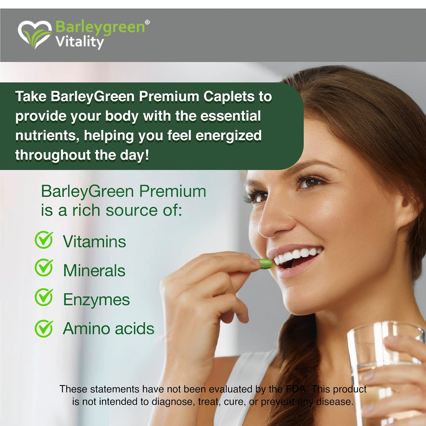 BARLEYGREEN Caplets Vegetable Supplement with Kelp & Brown Rice 280 Caplets