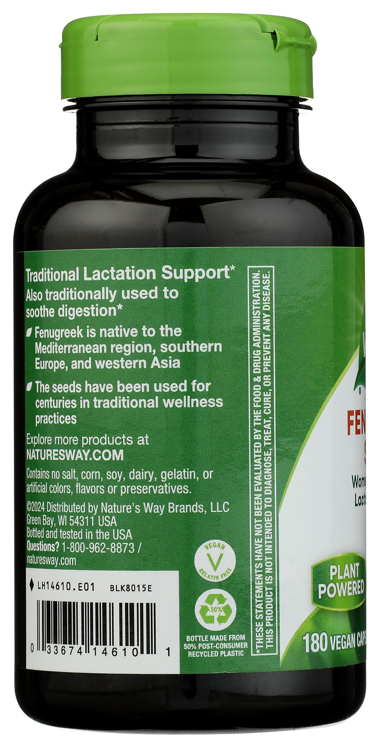 Nature's Way Fenugreek Seed Tablets, 180 Count