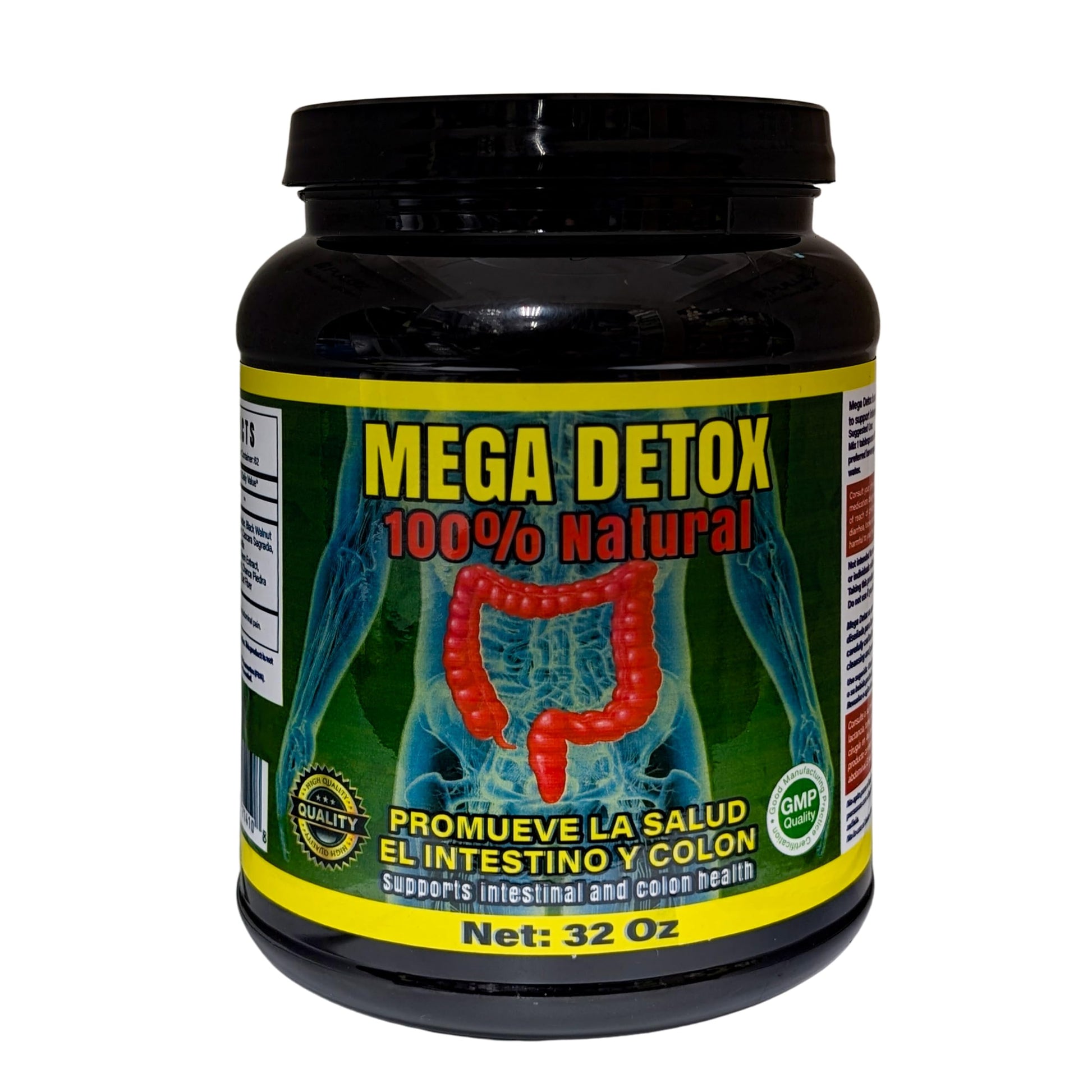 Good Health Buena Salud Mega Detox 100% Natural - Apoyo para el Colon e Intestinos, Colon & Intestinal Support Powder 16