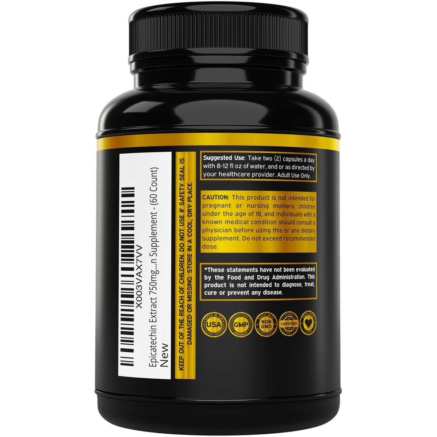 DORADO NUTRITION Epicatechin Extract 750mg (120 Capsules) and Arachidonic Acid Supplement 1500mg (150 Capsules), Capsules, 270 Count