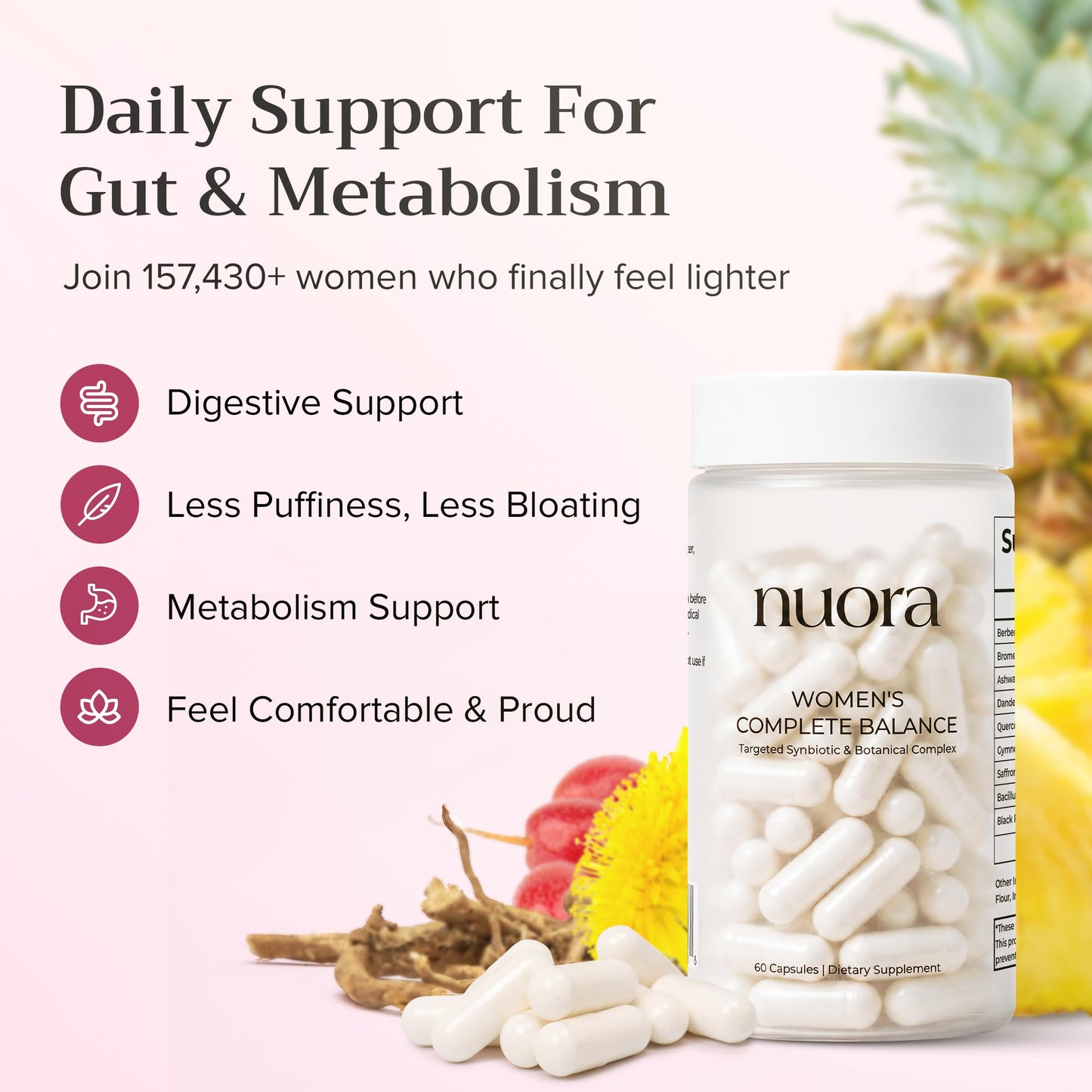 Nuora Biofilm Probiotic Capsules, 60 Count