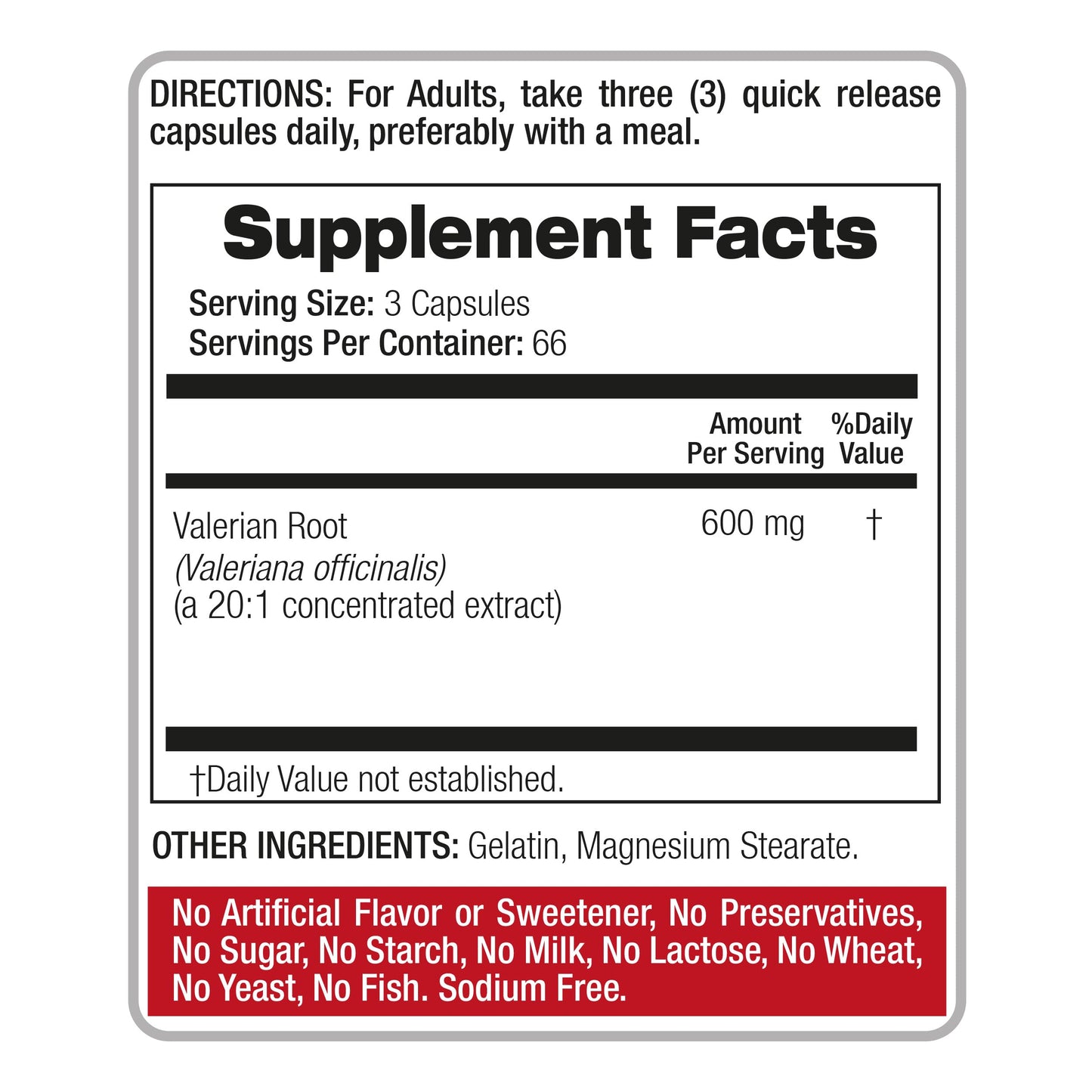 FITO MEDIC'S Valerian Root Capsules 200 Capsules